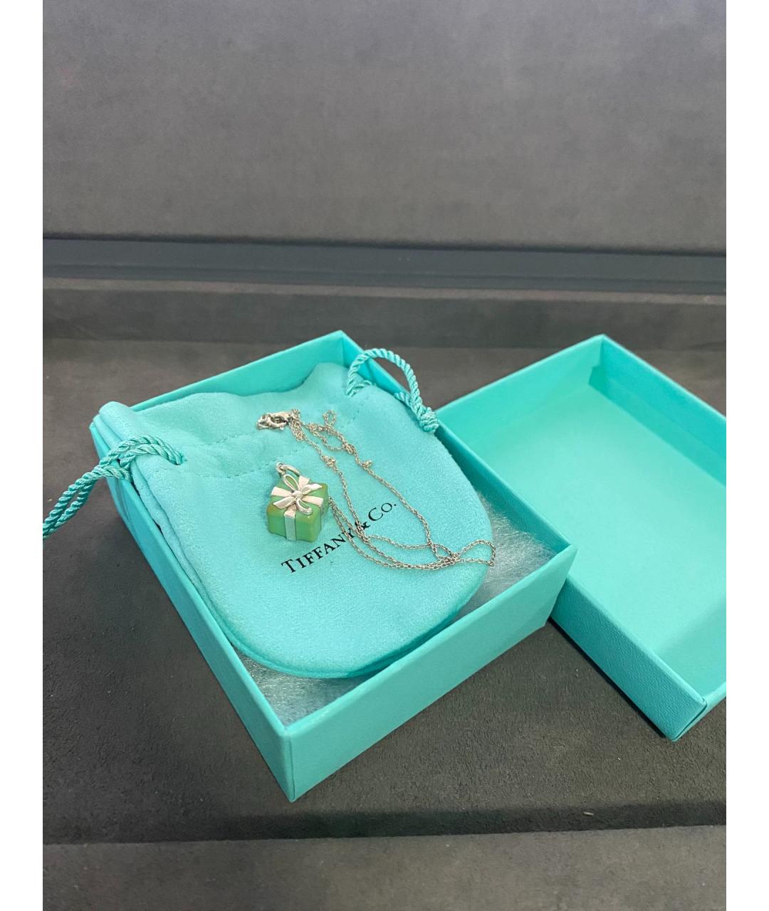 TIFFANY&CO Синяя серебряная цепочка, фото 2