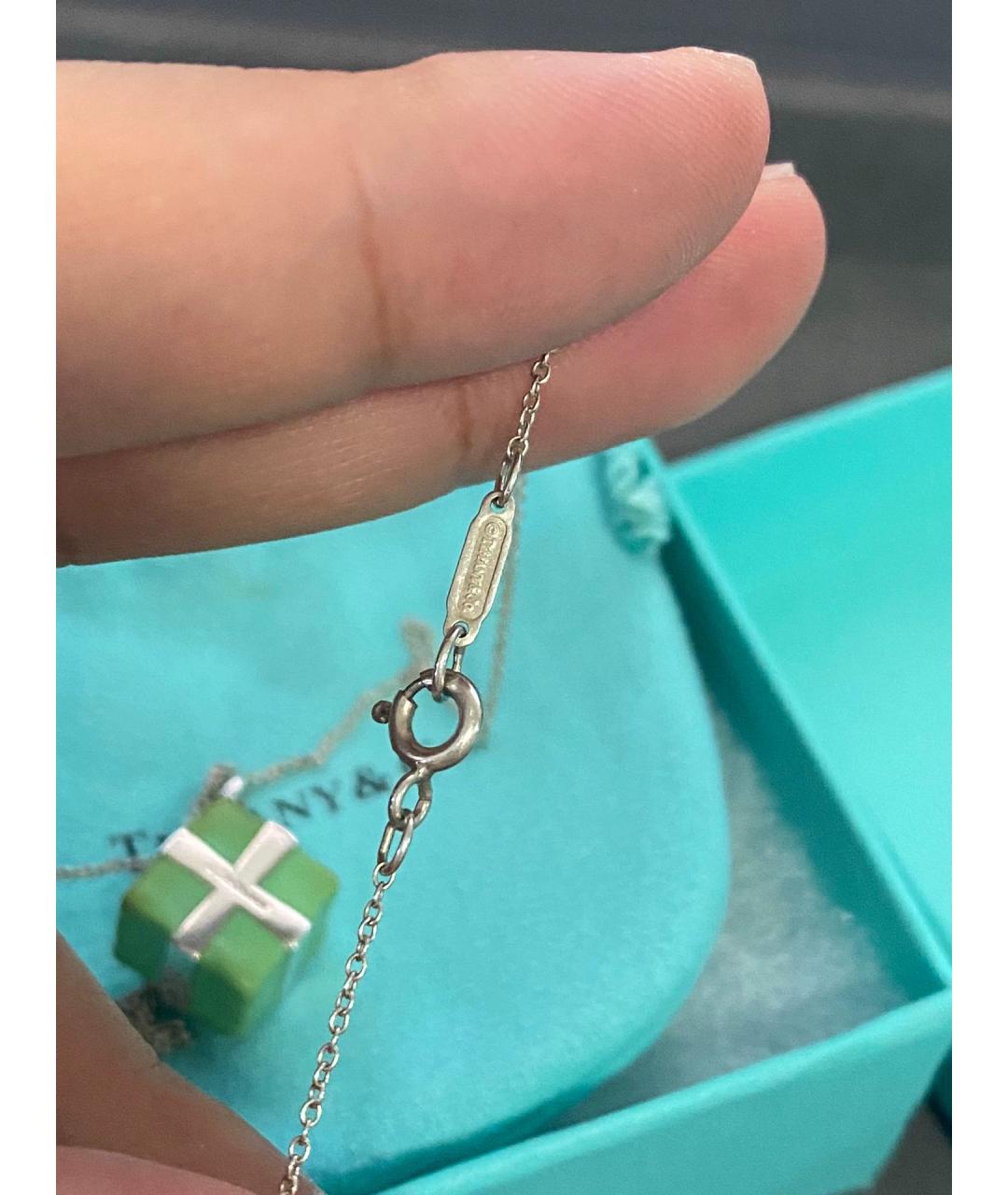 TIFFANY&CO Синяя серебряная цепочка, фото 7