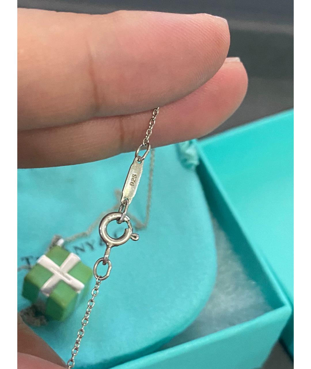TIFFANY&CO Синяя серебряная цепочка, фото 6