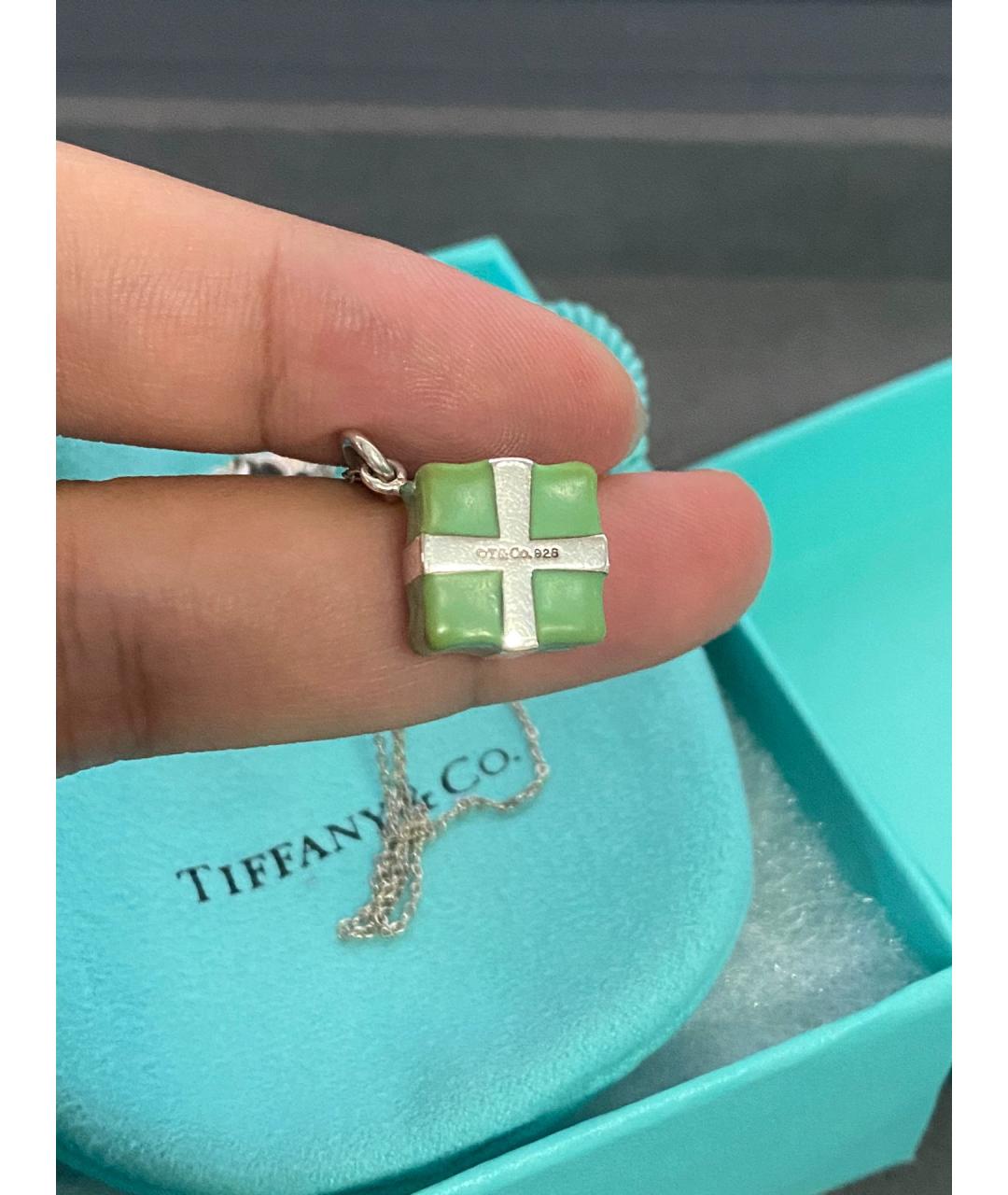 TIFFANY&CO Синяя серебряная цепочка, фото 5