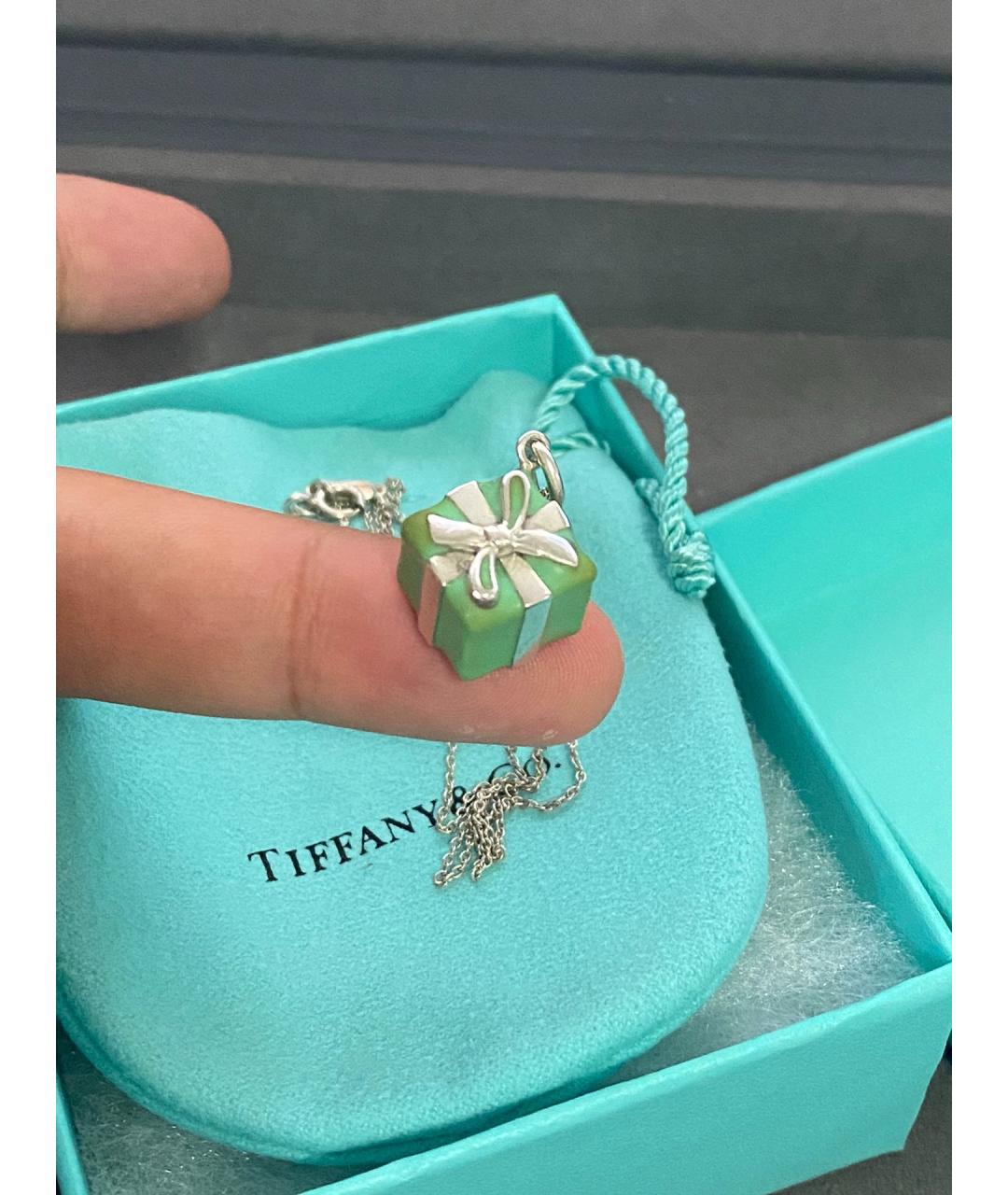 TIFFANY&CO Синяя серебряная цепочка, фото 4