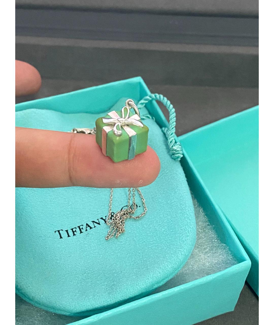 TIFFANY&CO Синяя серебряная цепочка, фото 3