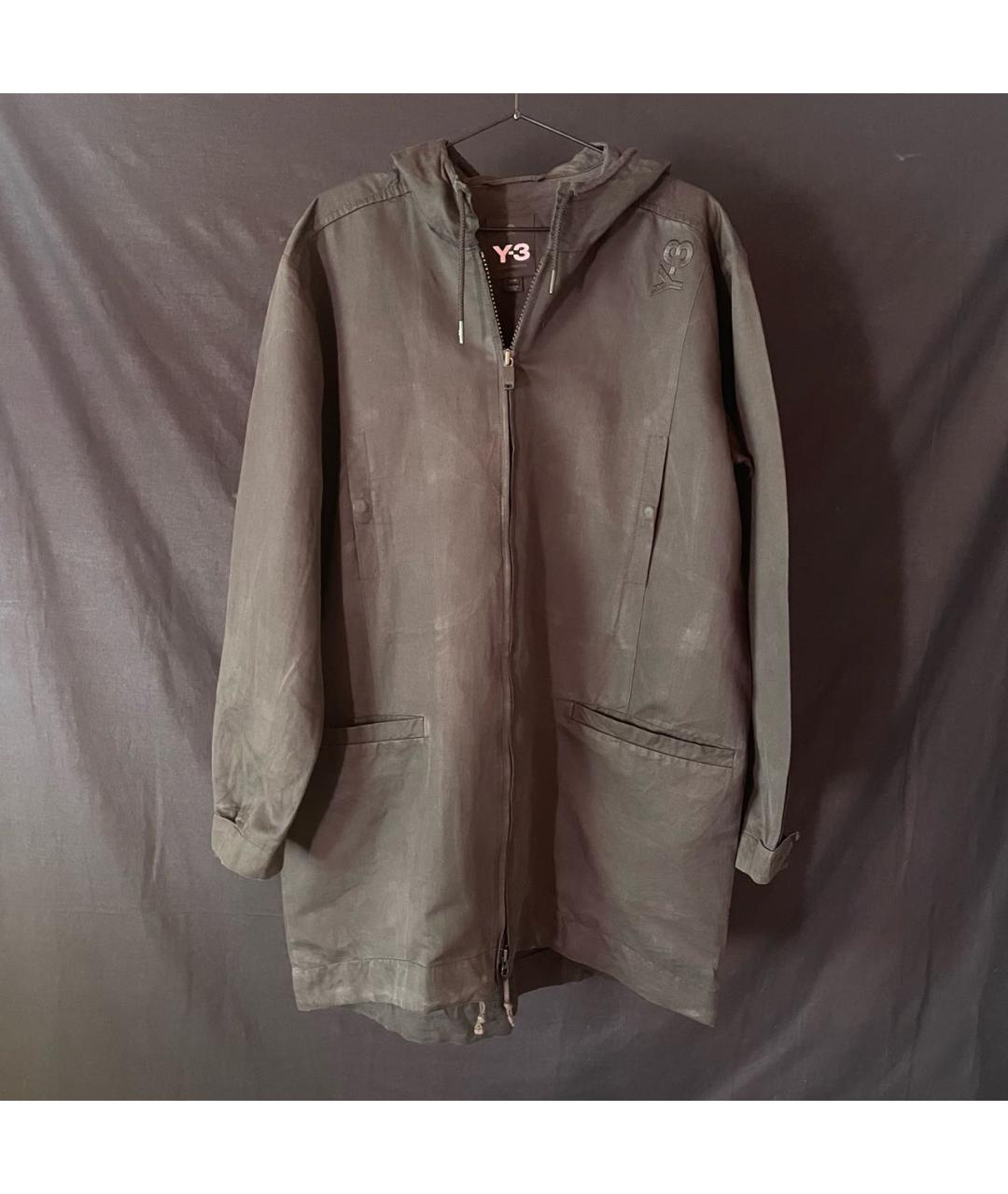 YOHJI YAMAMOTO Антрацитовая хлопковая парка, фото 8