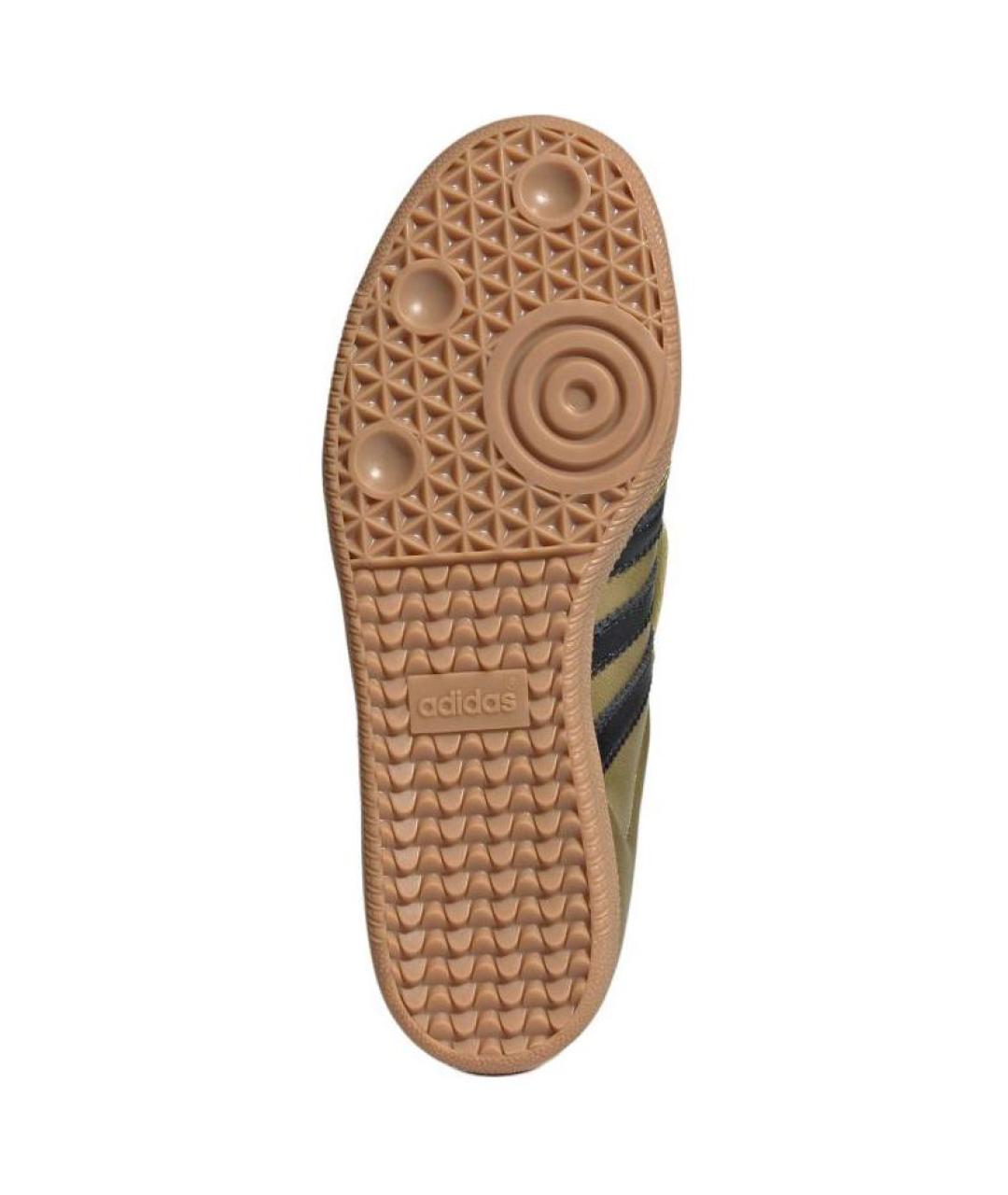 ADIDAS Золотые кожаные кеды, фото 4