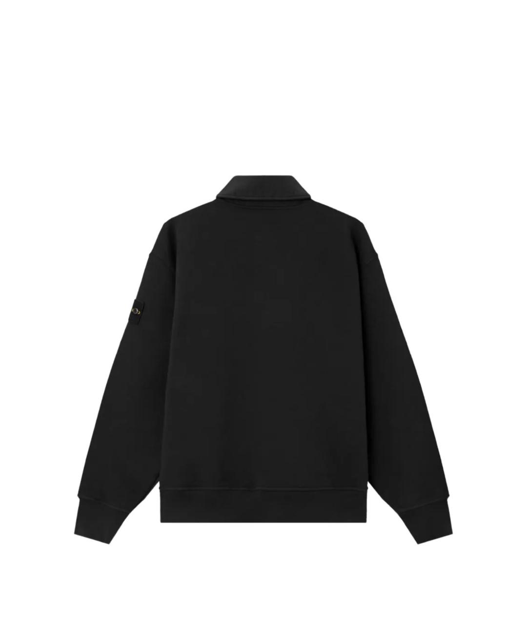 STONE ISLAND Черный хлопковый джемпер / свитер, фото 2