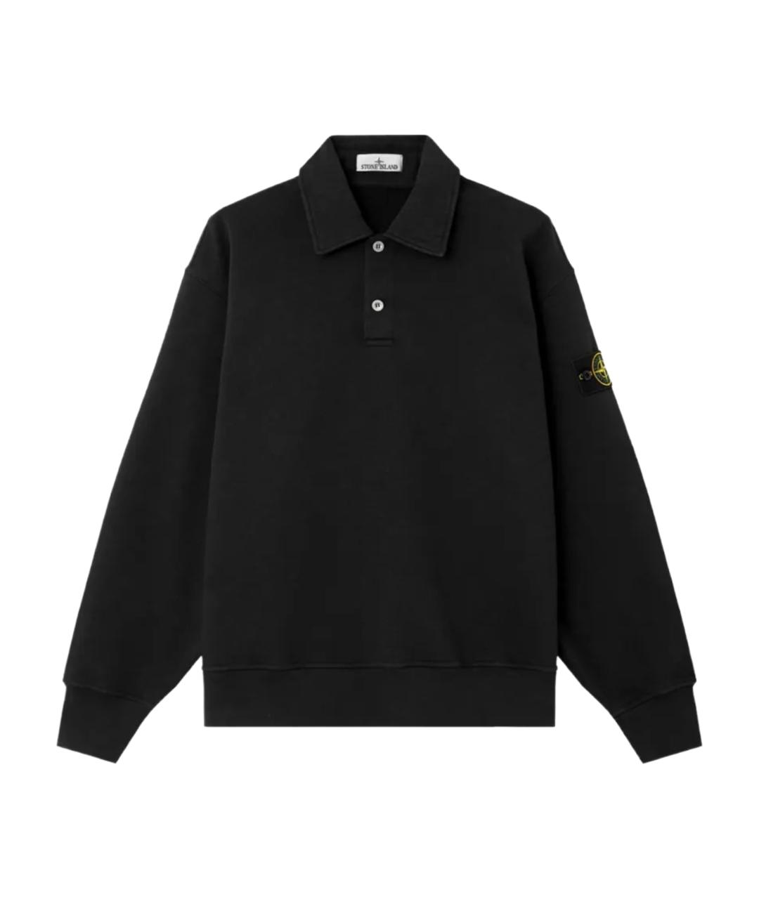STONE ISLAND Черный хлопковый джемпер / свитер, фото 1