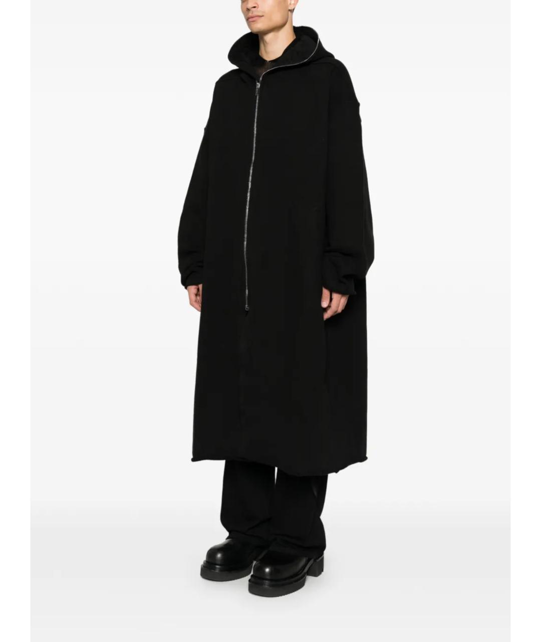 RICK OWENS DRKSHDW Черное хлопковое пальто, фото 3
