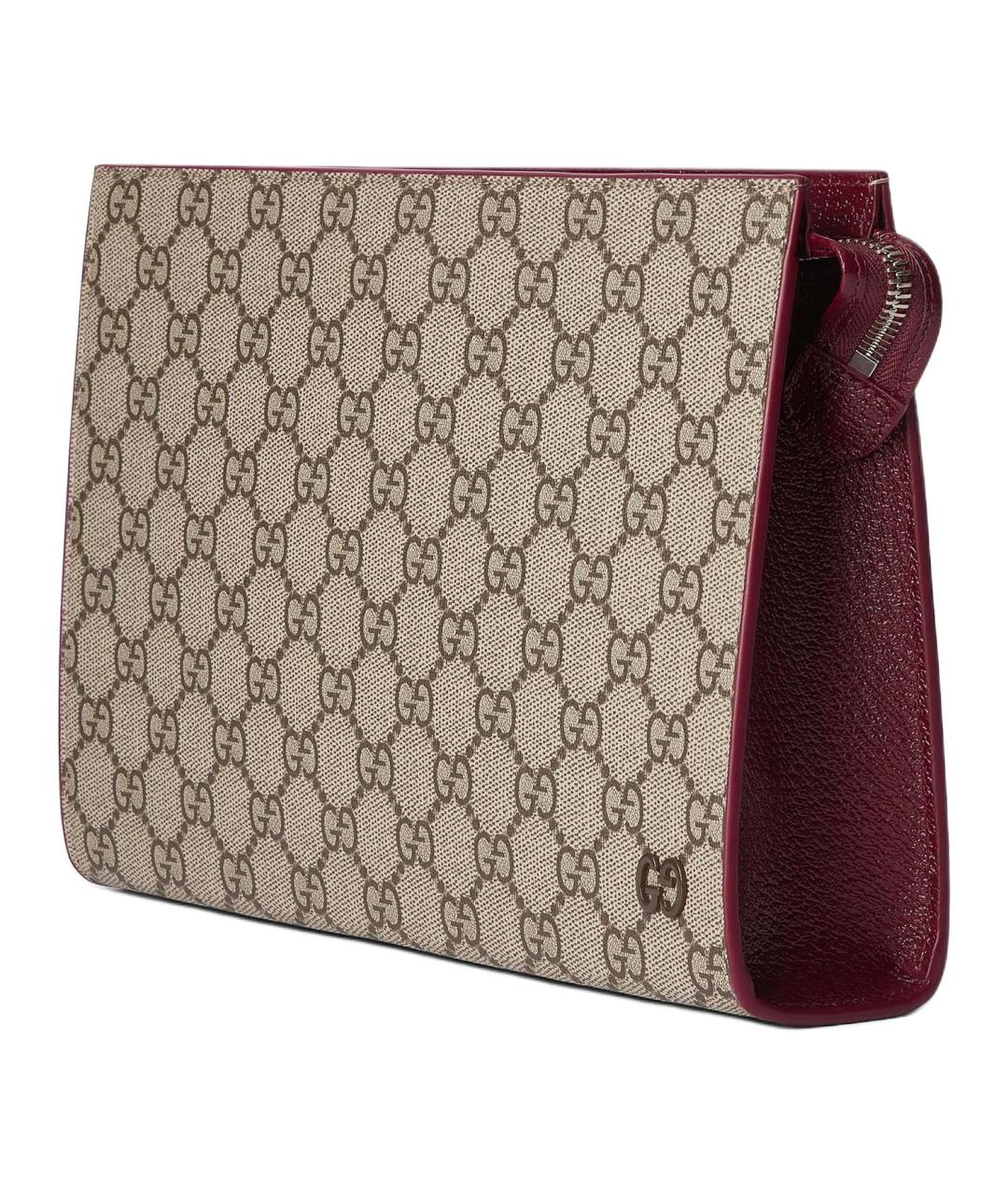 GUCCI Бежевая папка для документов из канвы, фото 2
