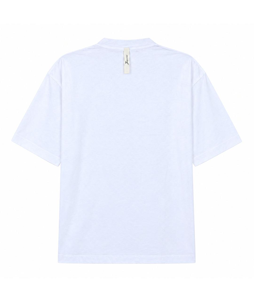 JACQUEMUS Белая хлопковая футболка, фото 4