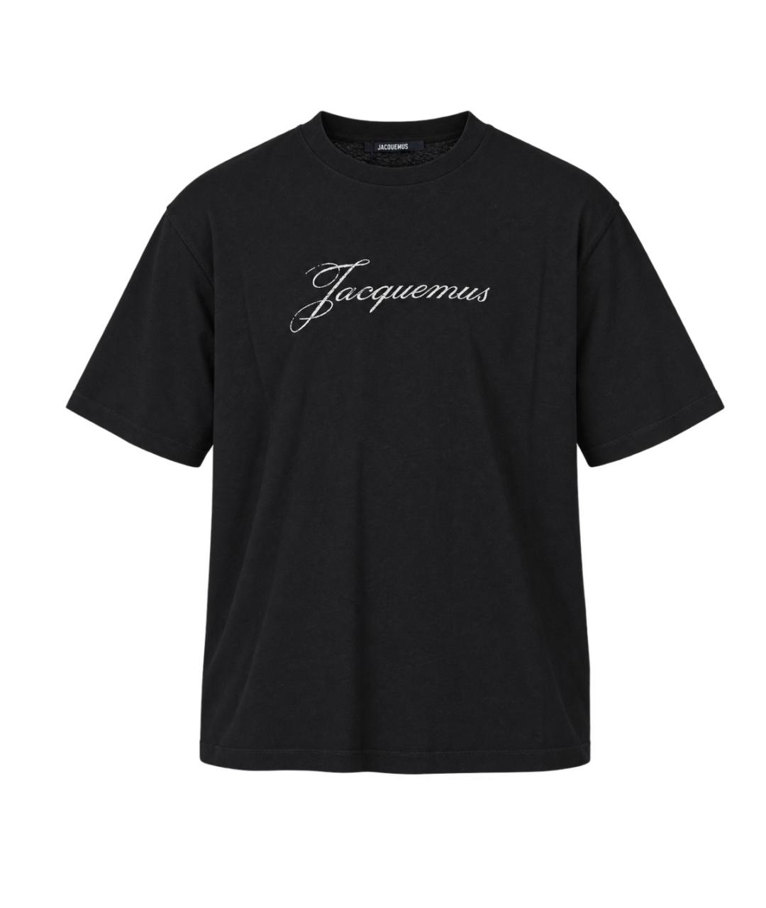 JACQUEMUS Черная хлопковая футболка, фото 1