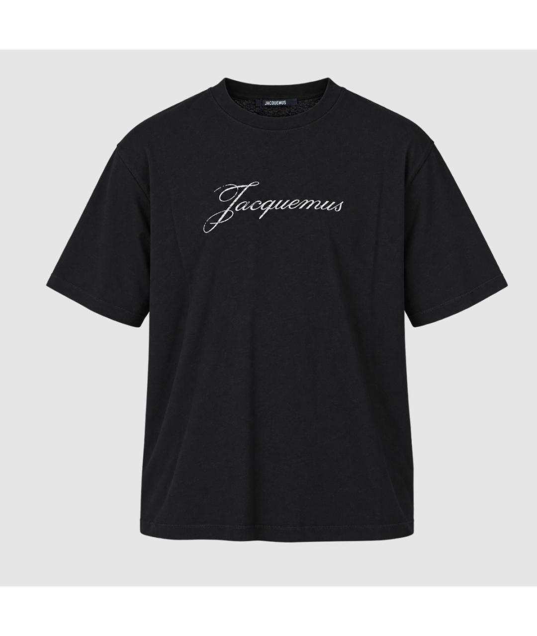 JACQUEMUS Черная хлопковая футболка, фото 2