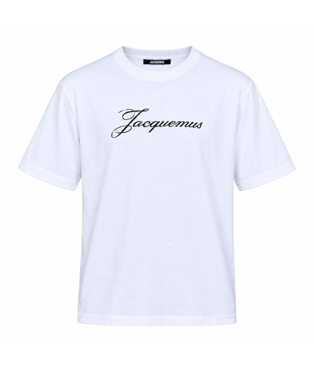JACQUEMUS Белая хлопковая футболка, фото 1