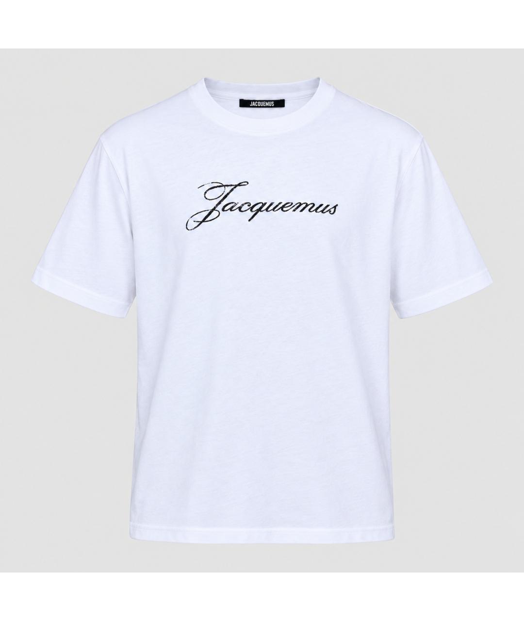 JACQUEMUS Белая хлопковая футболка, фото 2