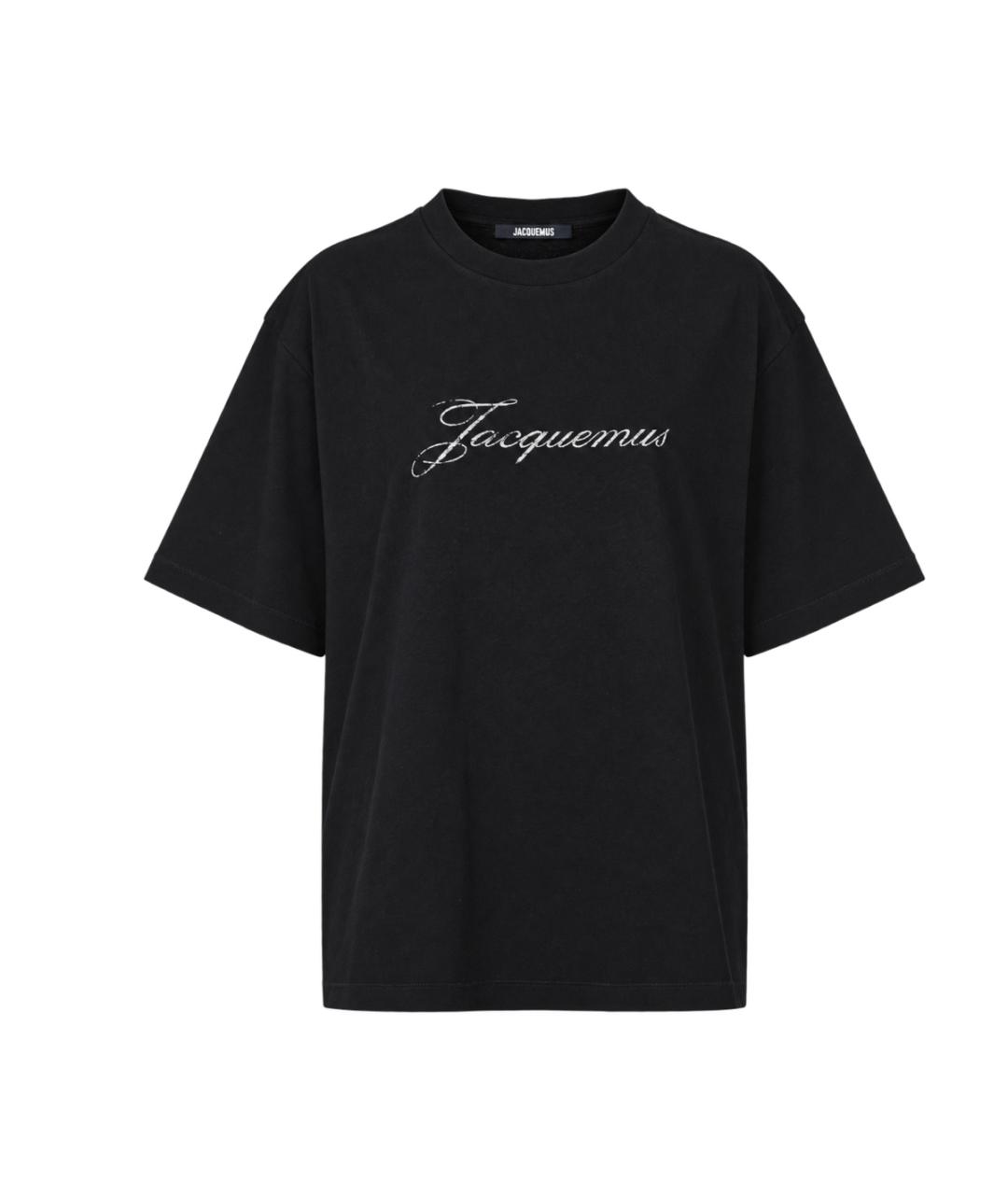 JACQUEMUS Черная хлопковая футболка, фото 1