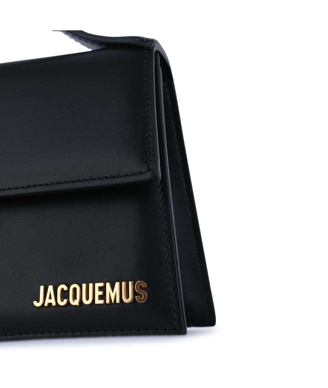 JACQUEMUS Черная кожаная сумка через плечо, фото 8