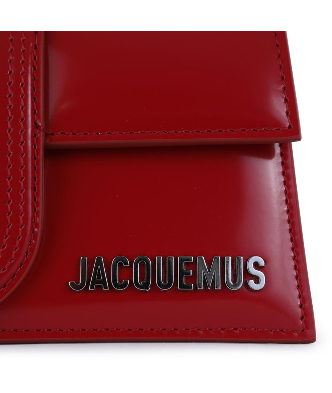JACQUEMUS Красная кожаная сумка с короткими ручками, фото 2