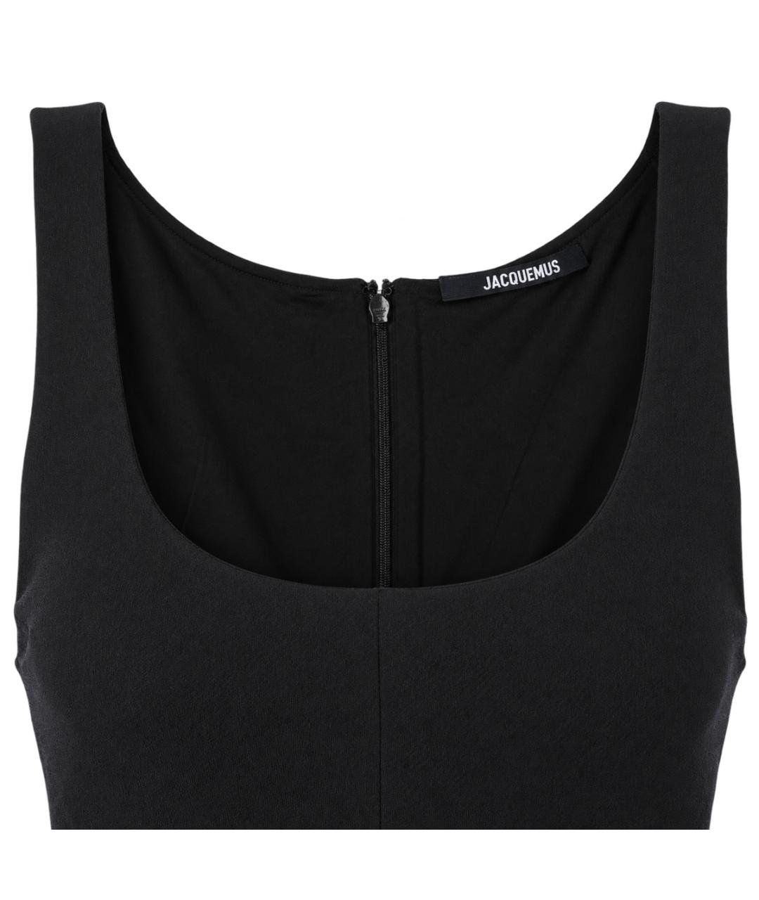 JACQUEMUS Черное вискозное платье, фото 3