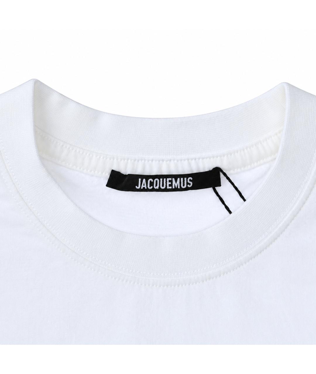 JACQUEMUS Белая хлопковая футболка, фото 2