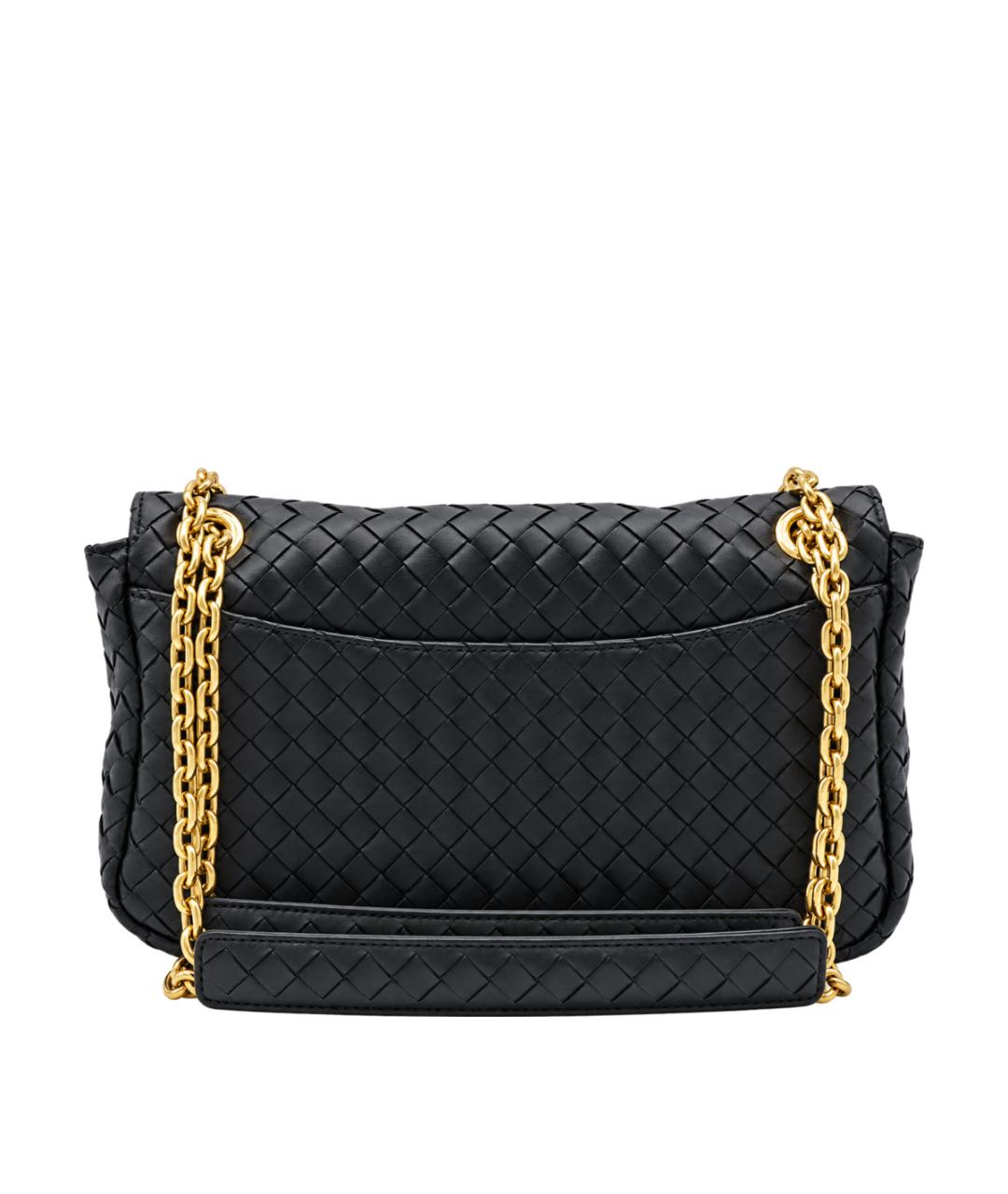 BOTTEGA VENETA Черная кожаная сумка через плечо, фото 3