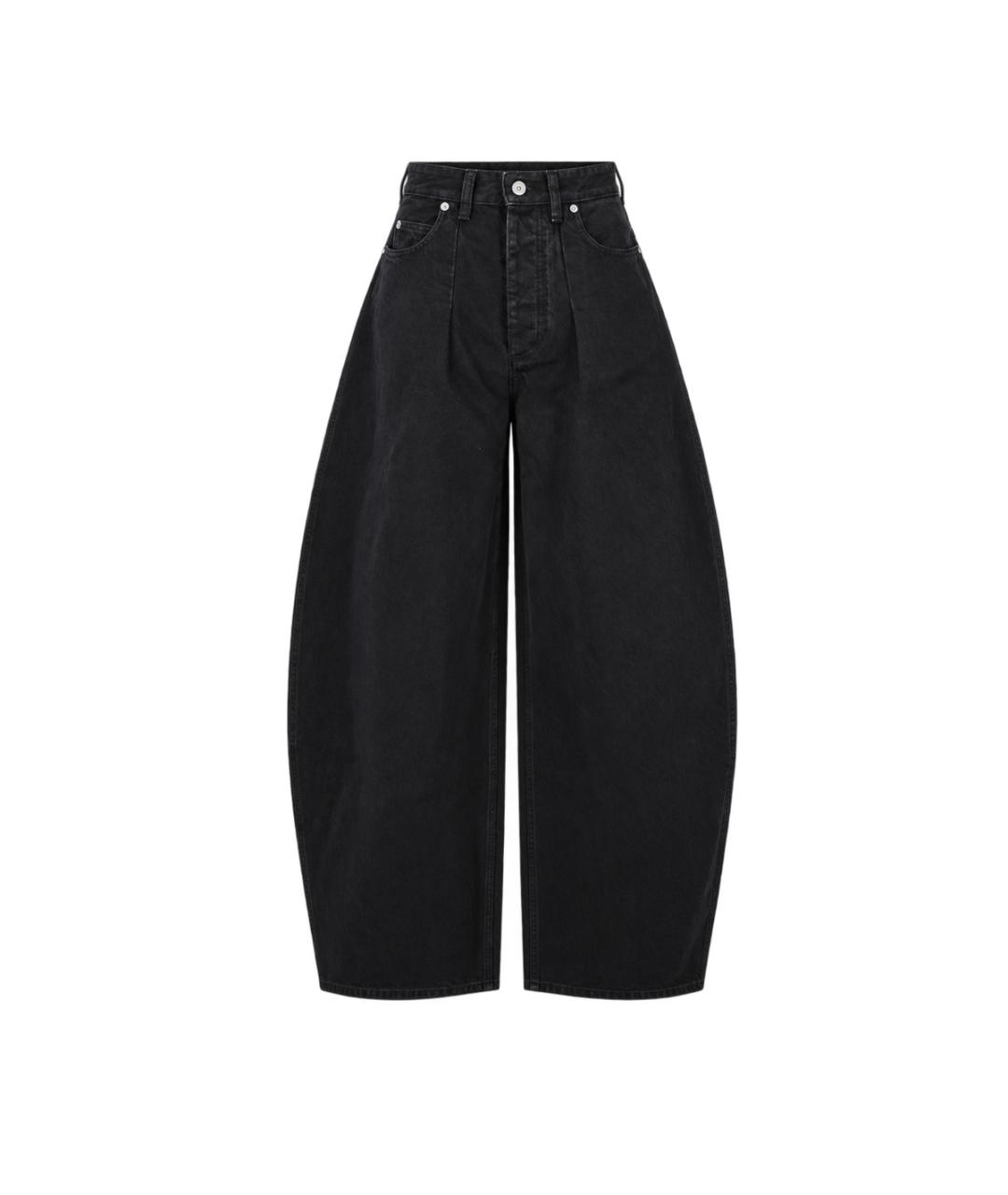 JACQUEMUS Черные хлопковые прямые джинсы, фото 1