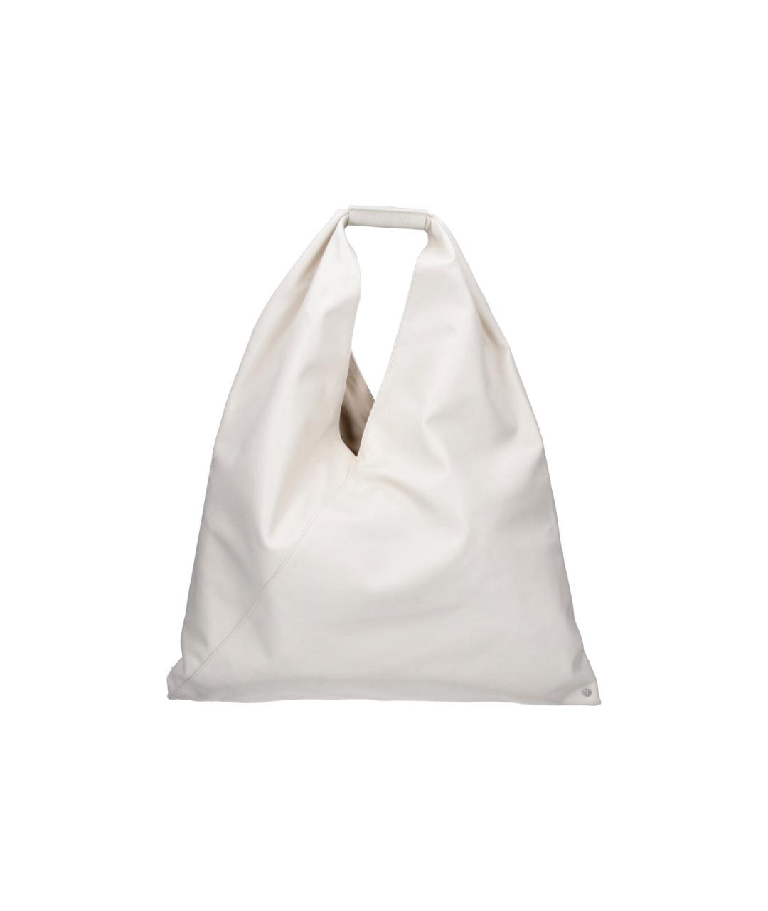 MM6 MAISON MARGIELA Белая сумка тоут из искусственной кожи, фото 6