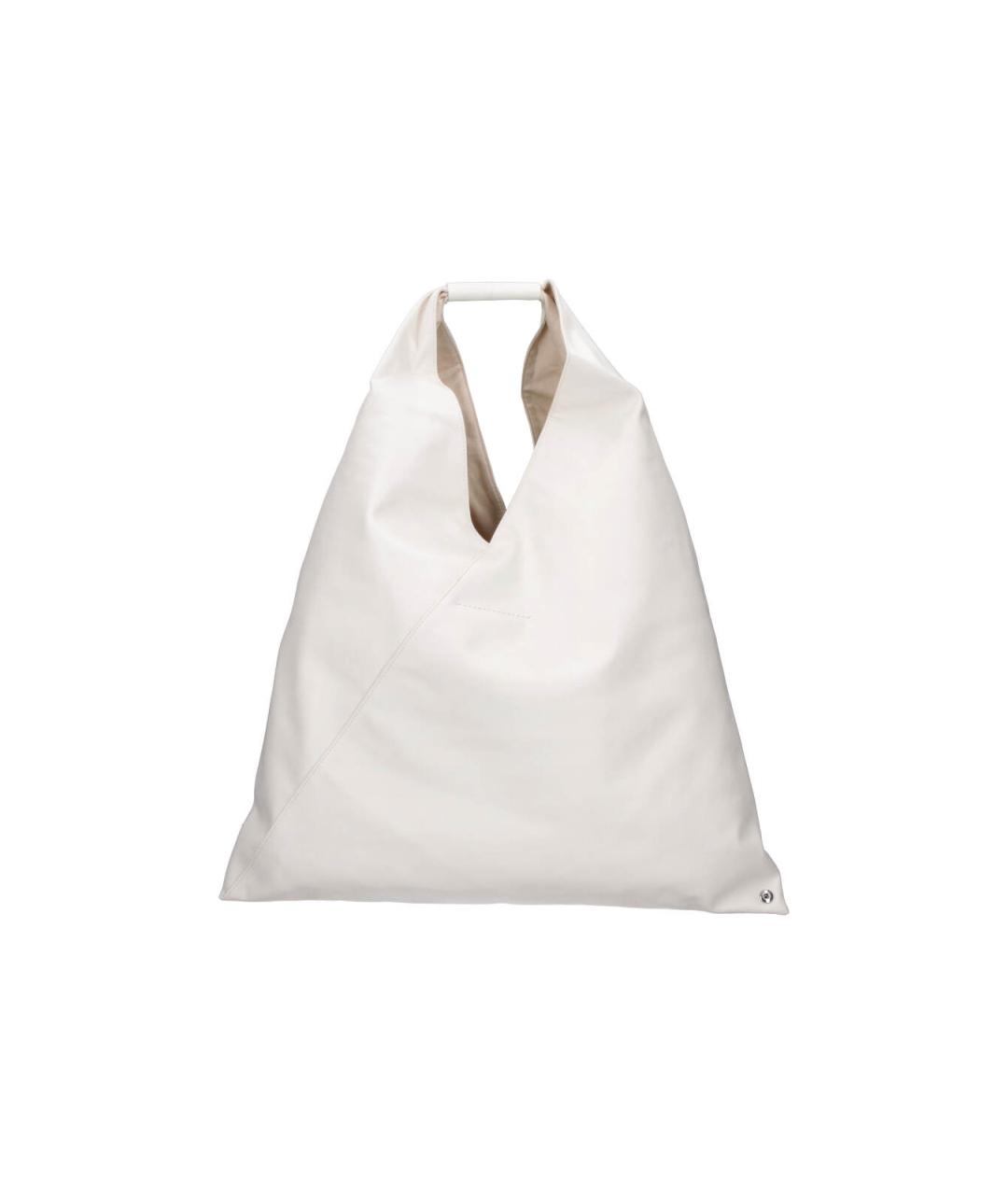 MM6 MAISON MARGIELA Белая сумка тоут из искусственной кожи, фото 3