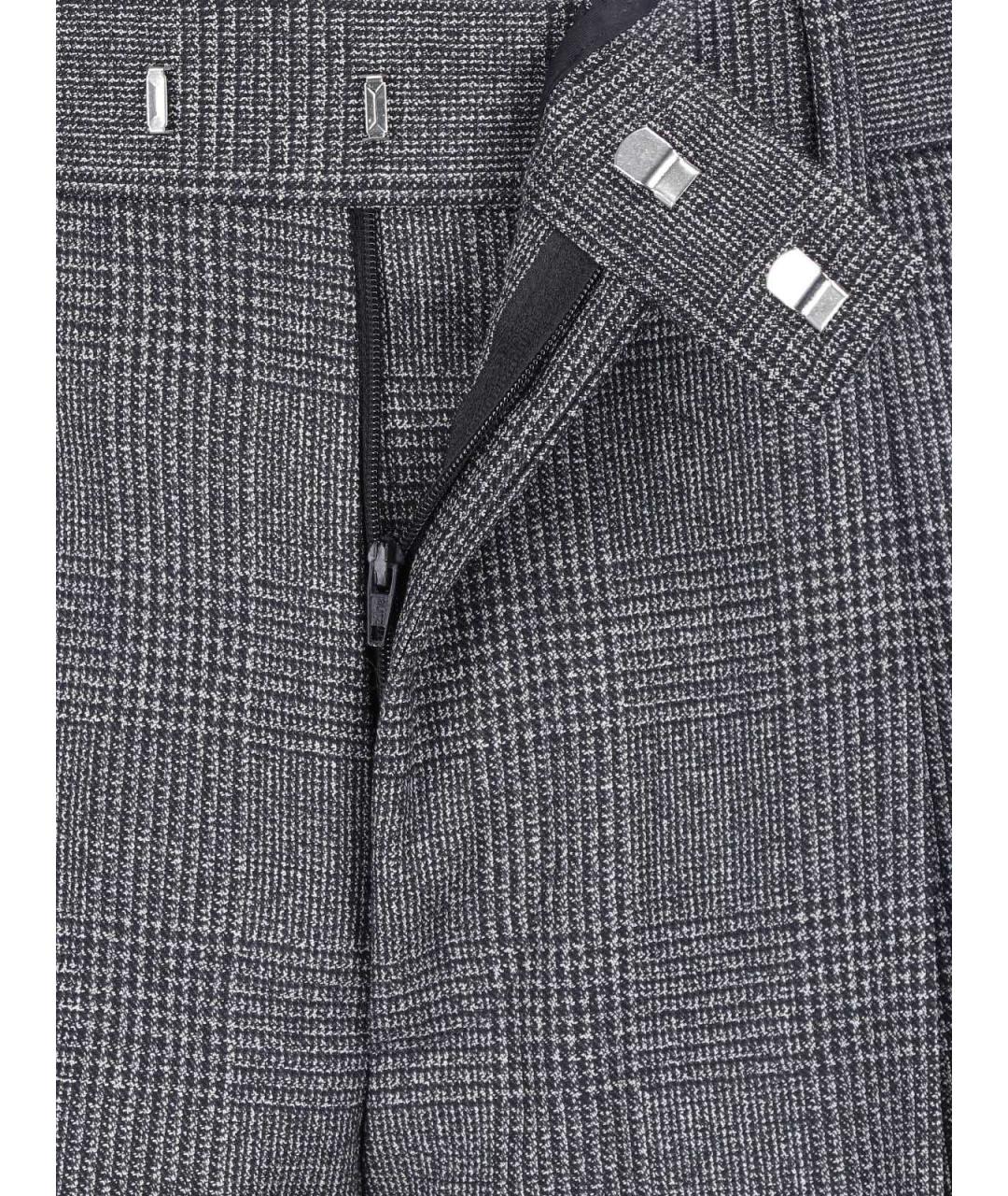 LARDINI Серые шерстяные повседневные брюки, фото 4