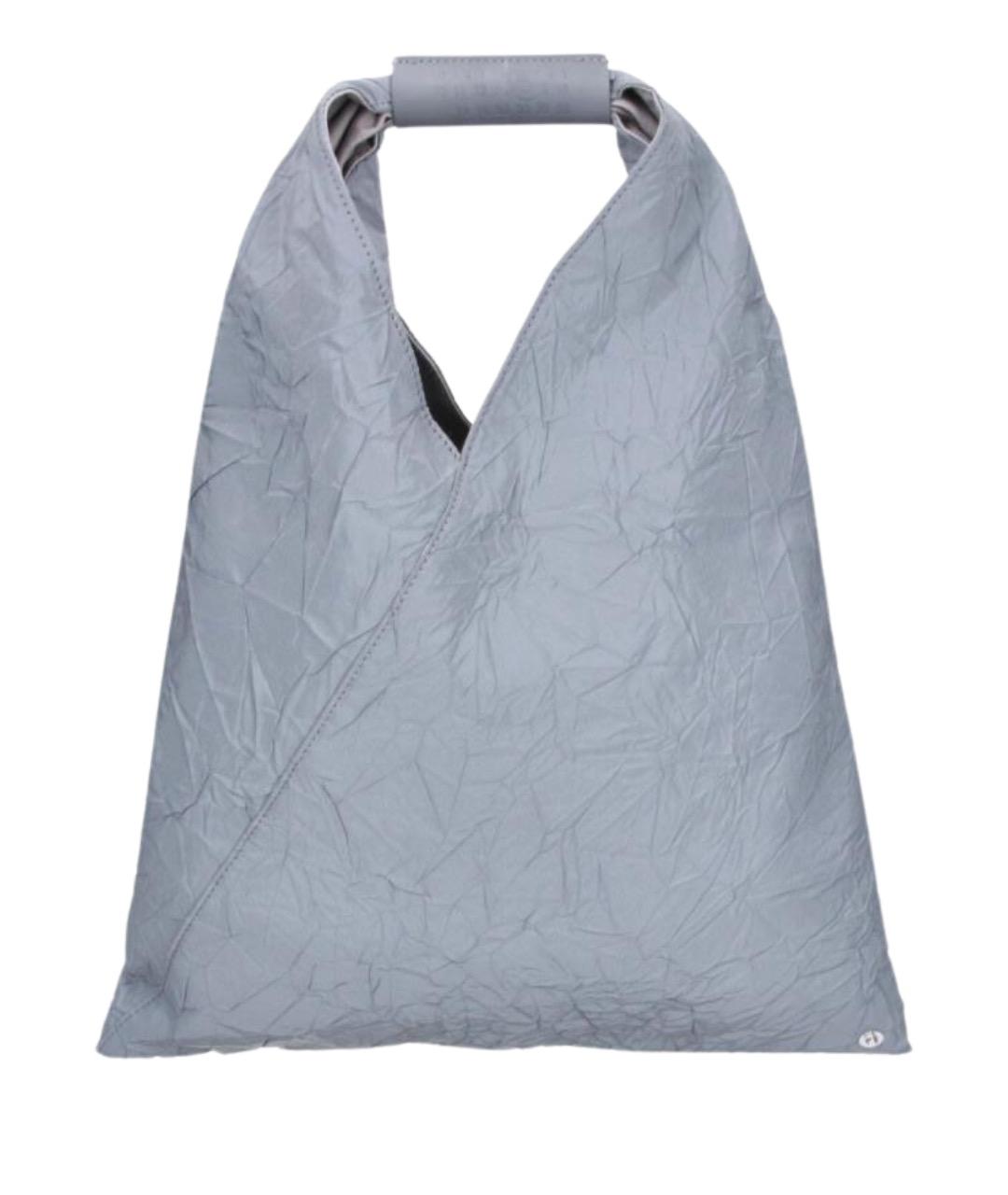 MM6 MAISON MARGIELA Голубая кожаная сумка тоут, фото 1