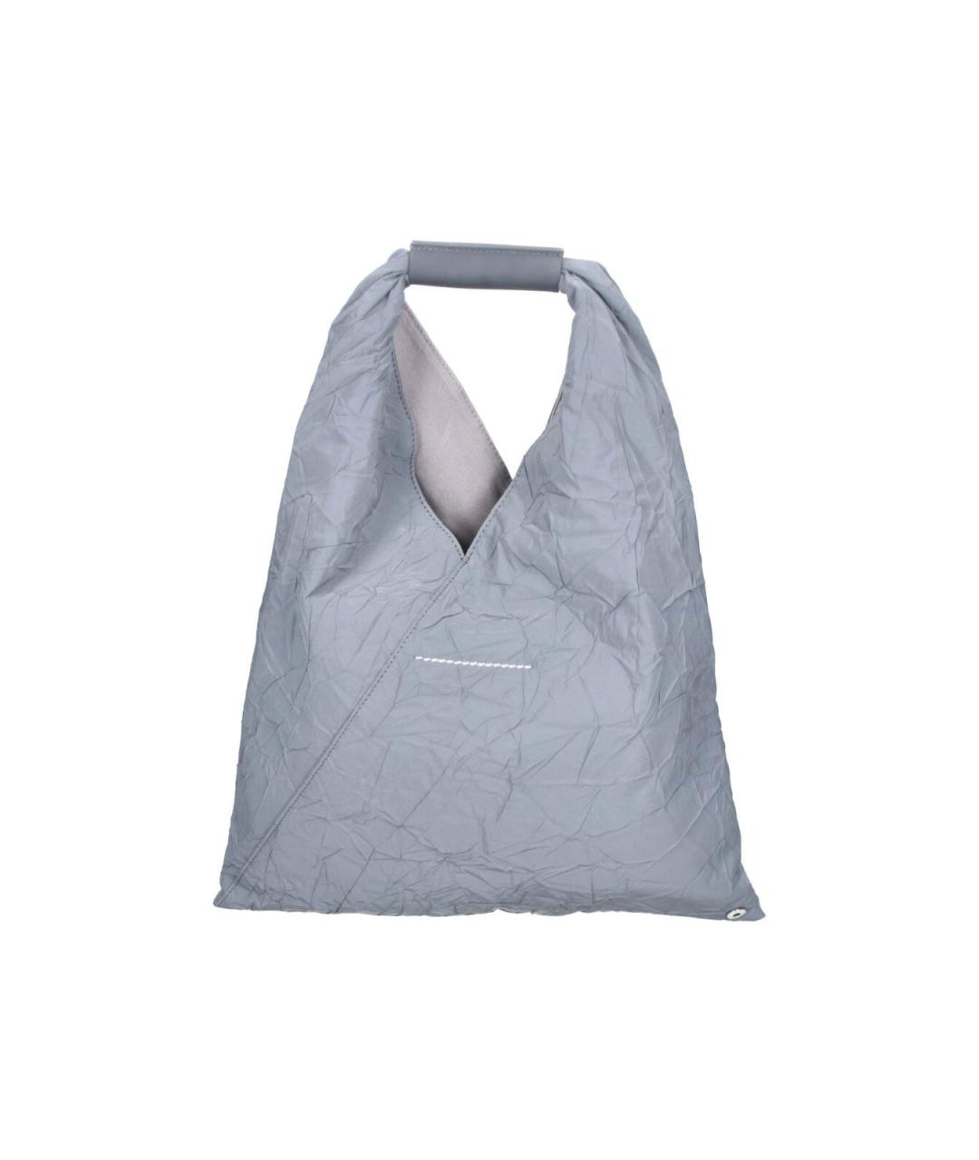 MM6 MAISON MARGIELA Голубая кожаная сумка тоут, фото 3