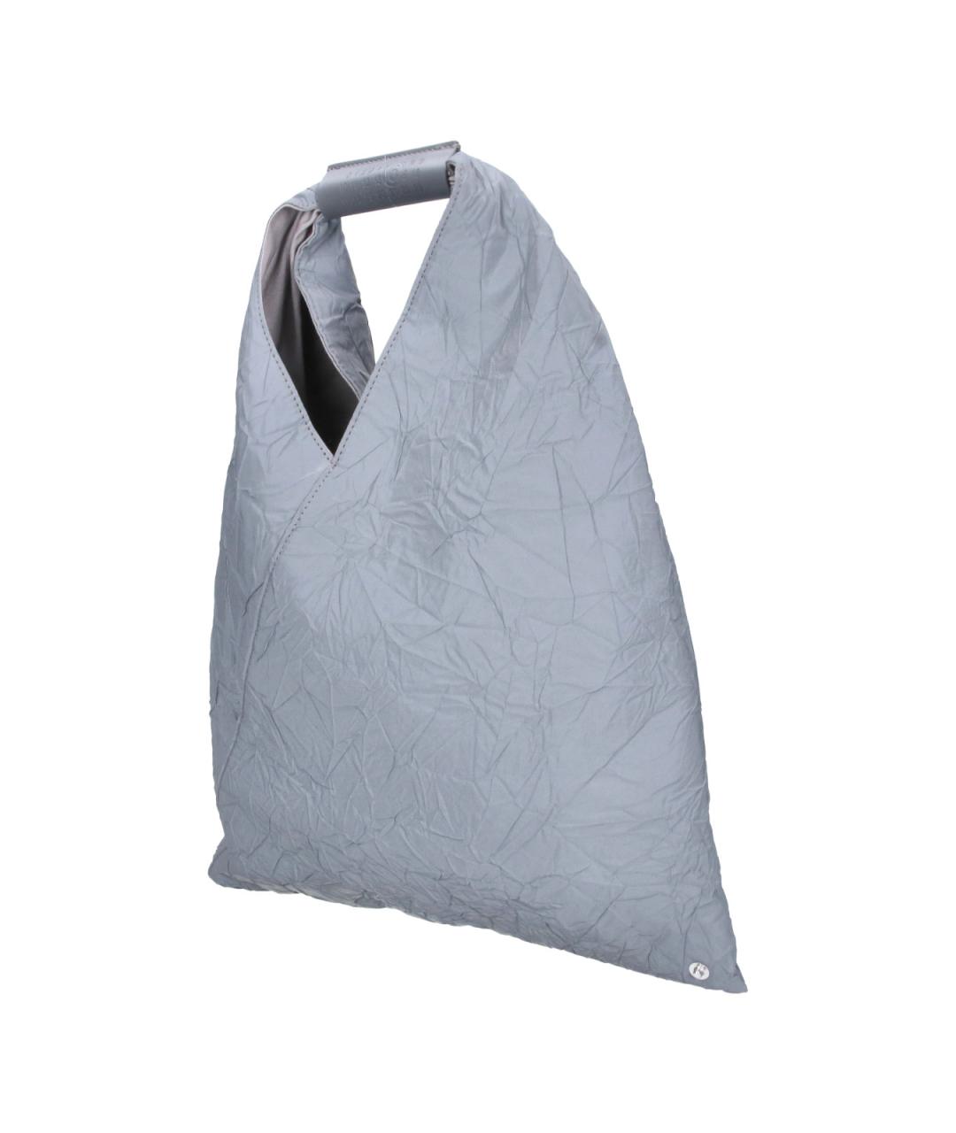 MM6 MAISON MARGIELA Голубая кожаная сумка тоут, фото 2