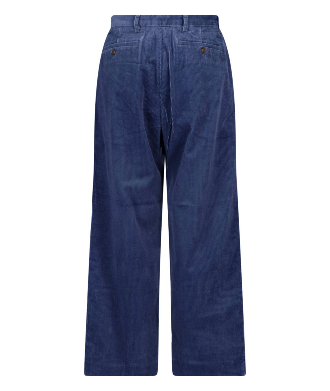 PAUL SMITH Синие хлопковые повседневные брюки, фото 2