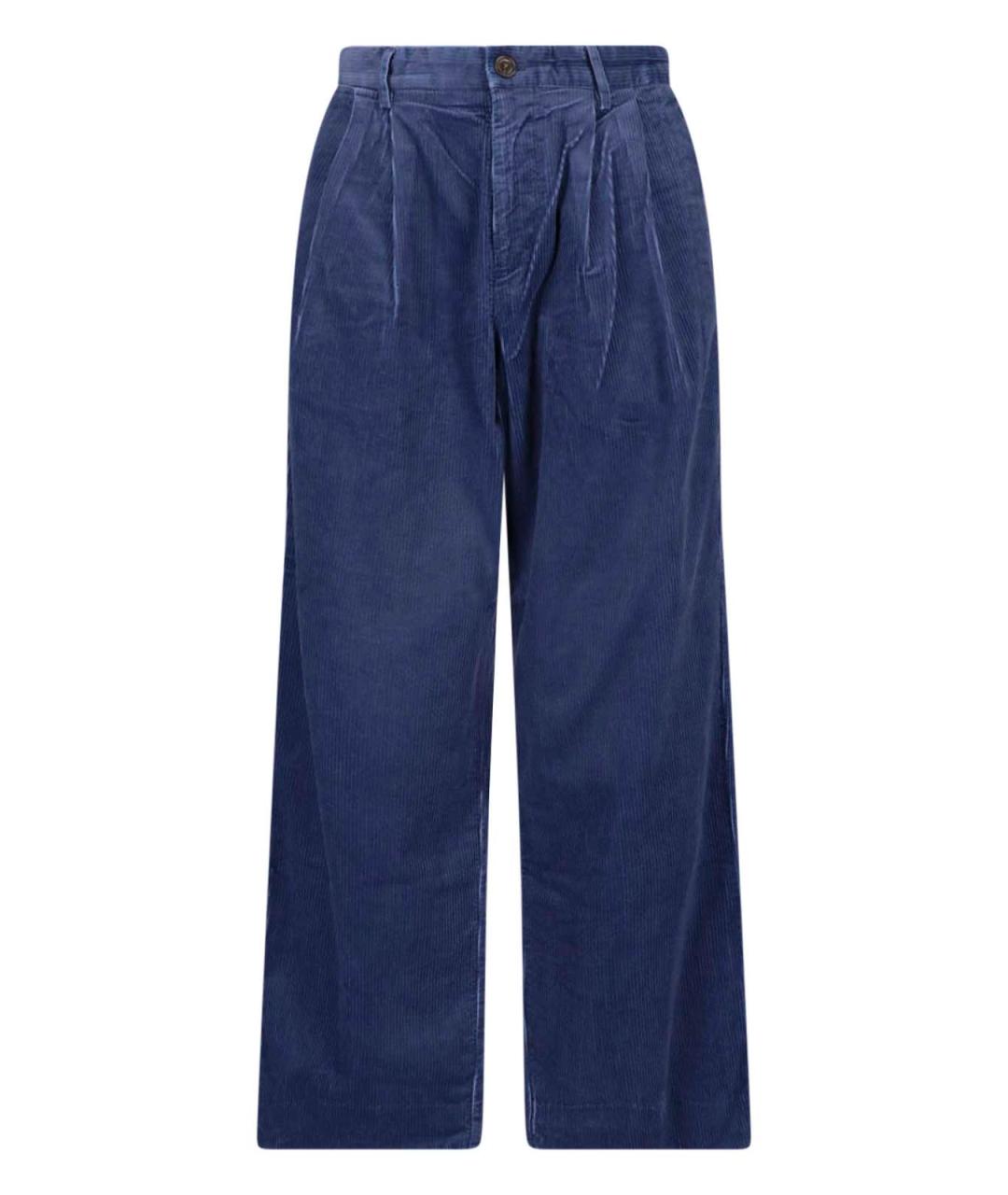 PAUL SMITH Синие хлопковые повседневные брюки, фото 1