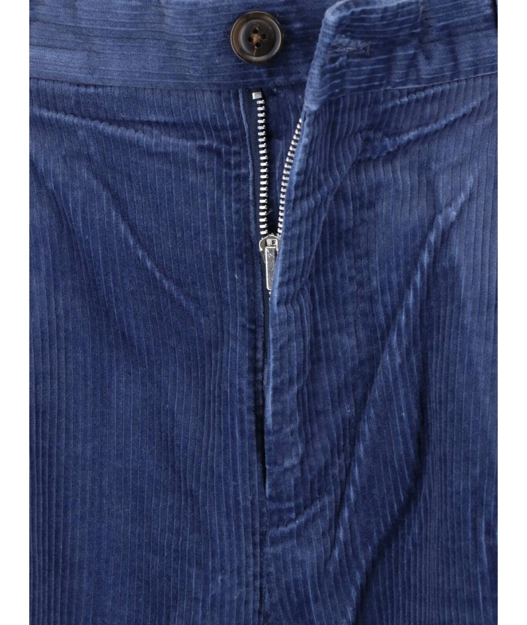 PAUL SMITH Синие хлопковые повседневные брюки, фото 5