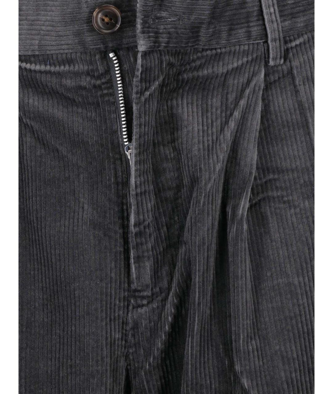 PAUL SMITH Серые хлопковые повседневные брюки, фото 4