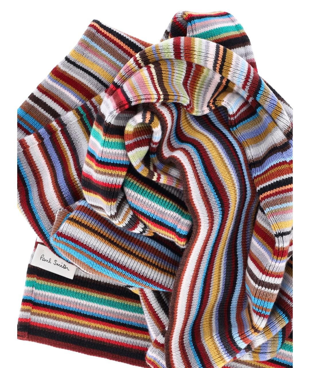 PAUL SMITH Мульти шерстяной шарф, фото 3