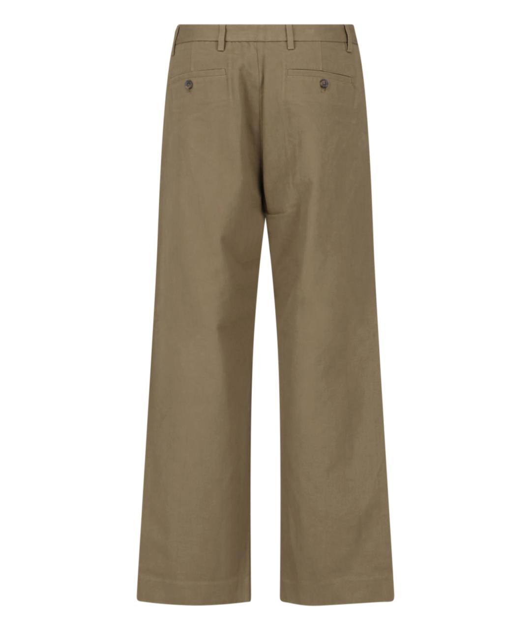 PAUL SMITH Хаки хлопковые повседневные брюки, фото 2