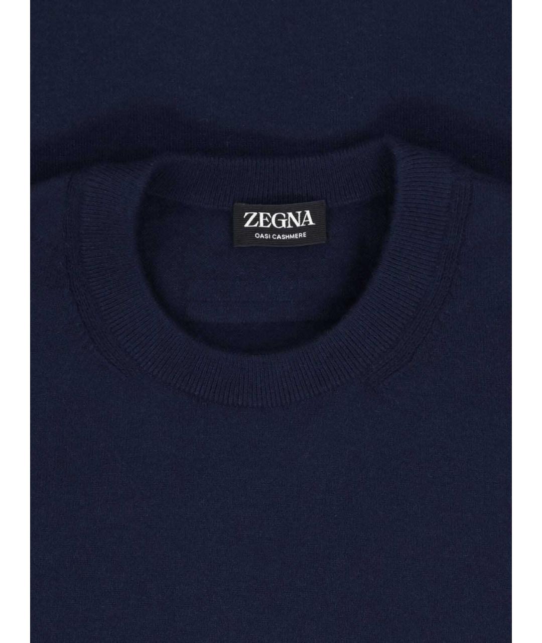 ZEGNA Синий кашемировый джемпер / свитер, фото 3