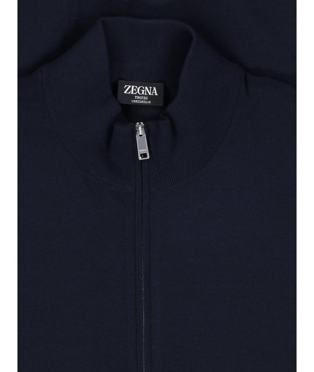 ZEGNA Синий шерстяной кардиган, фото 3