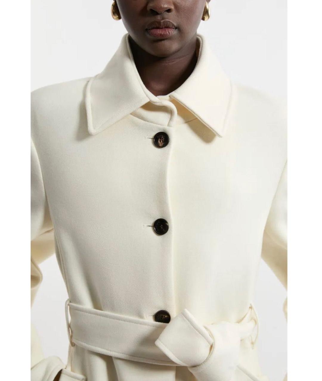 PACO RABANNE Белое шерстяное пальто, фото 3