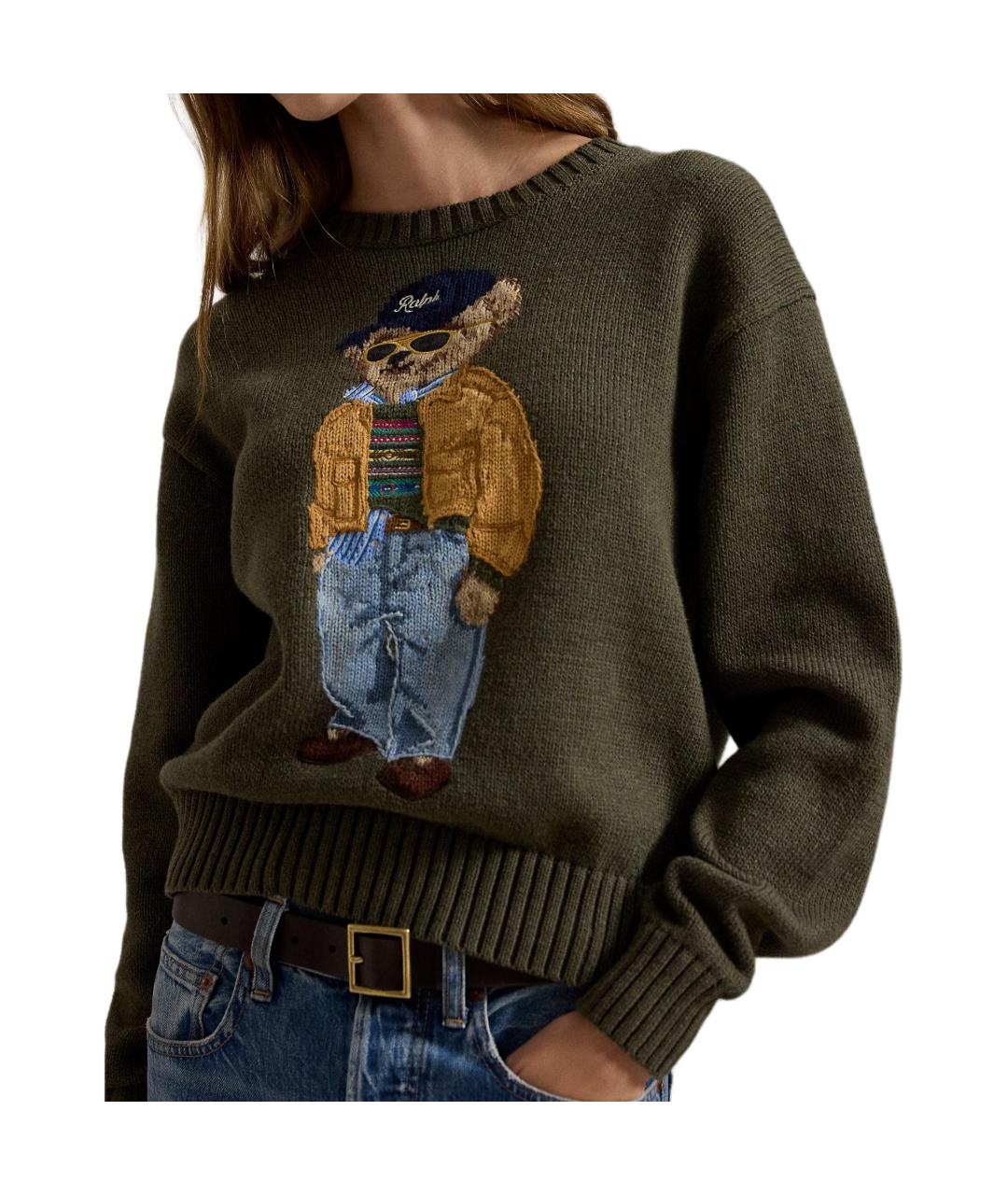 POLO RALPH LAUREN Зеленый джемпер / свитер, фото 2