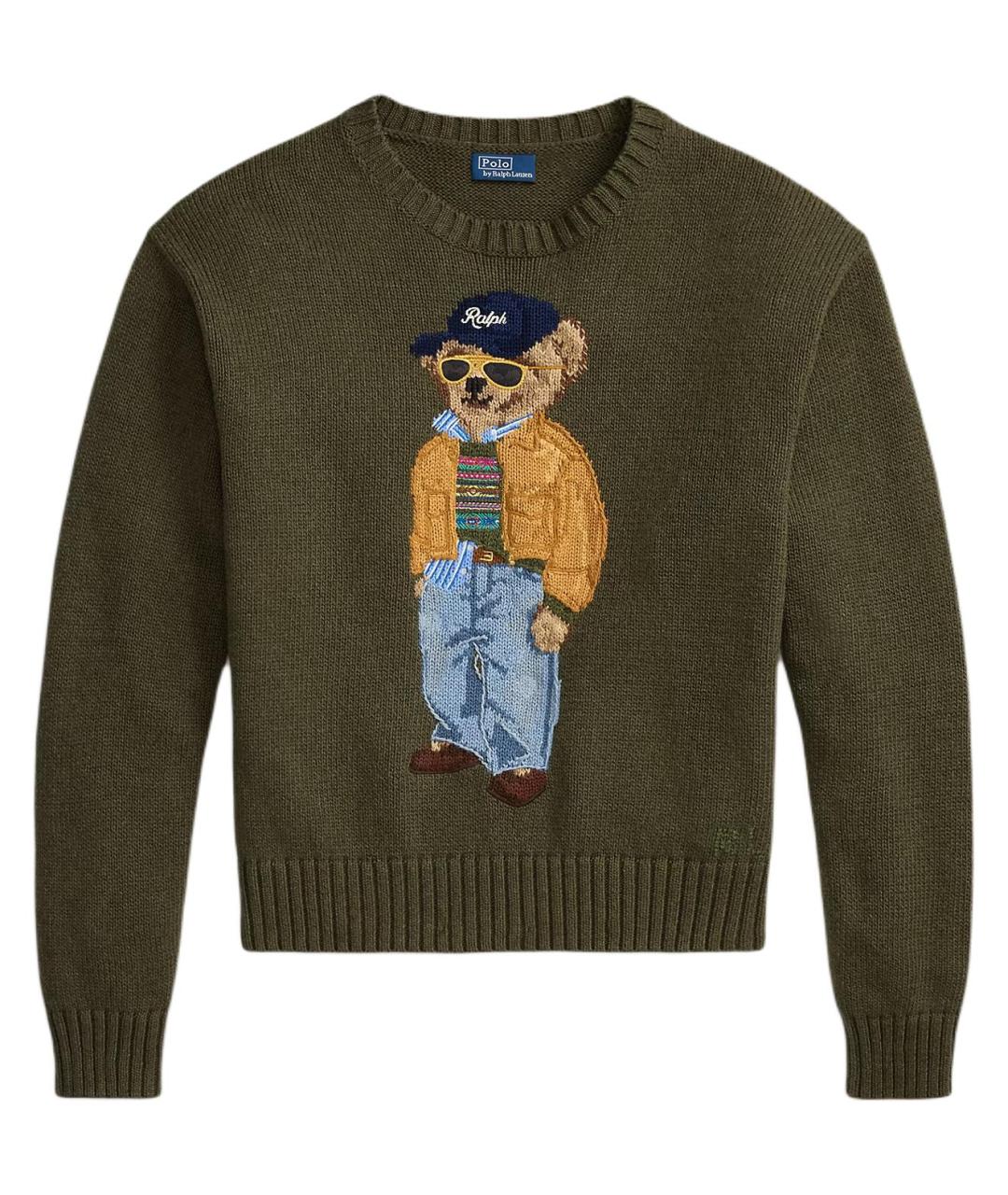 POLO RALPH LAUREN Зеленый джемпер / свитер, фото 1