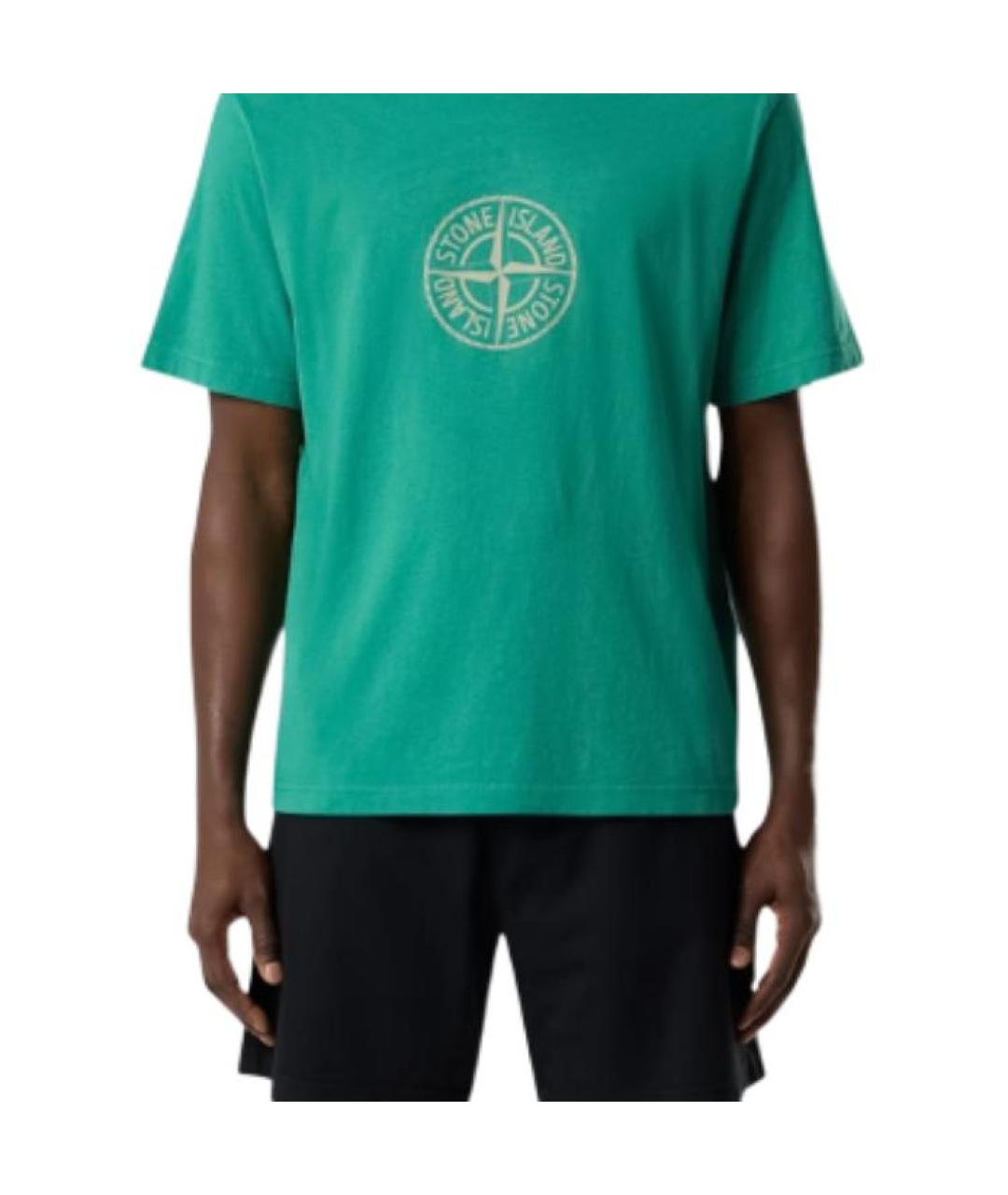 STONE ISLAND Зеленая футболка, фото 4