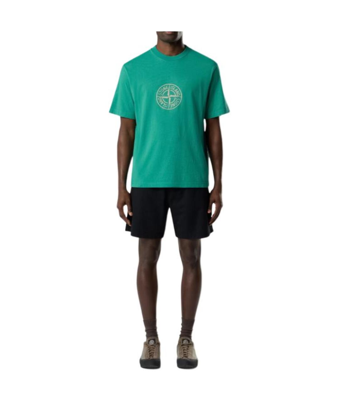 STONE ISLAND Зеленая футболка, фото 2