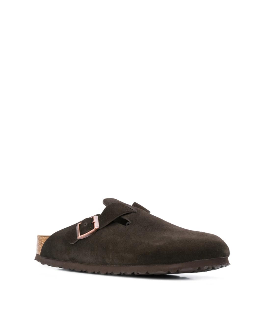 BIRKENSTOCK Коричневые замшевые сабо, фото 2