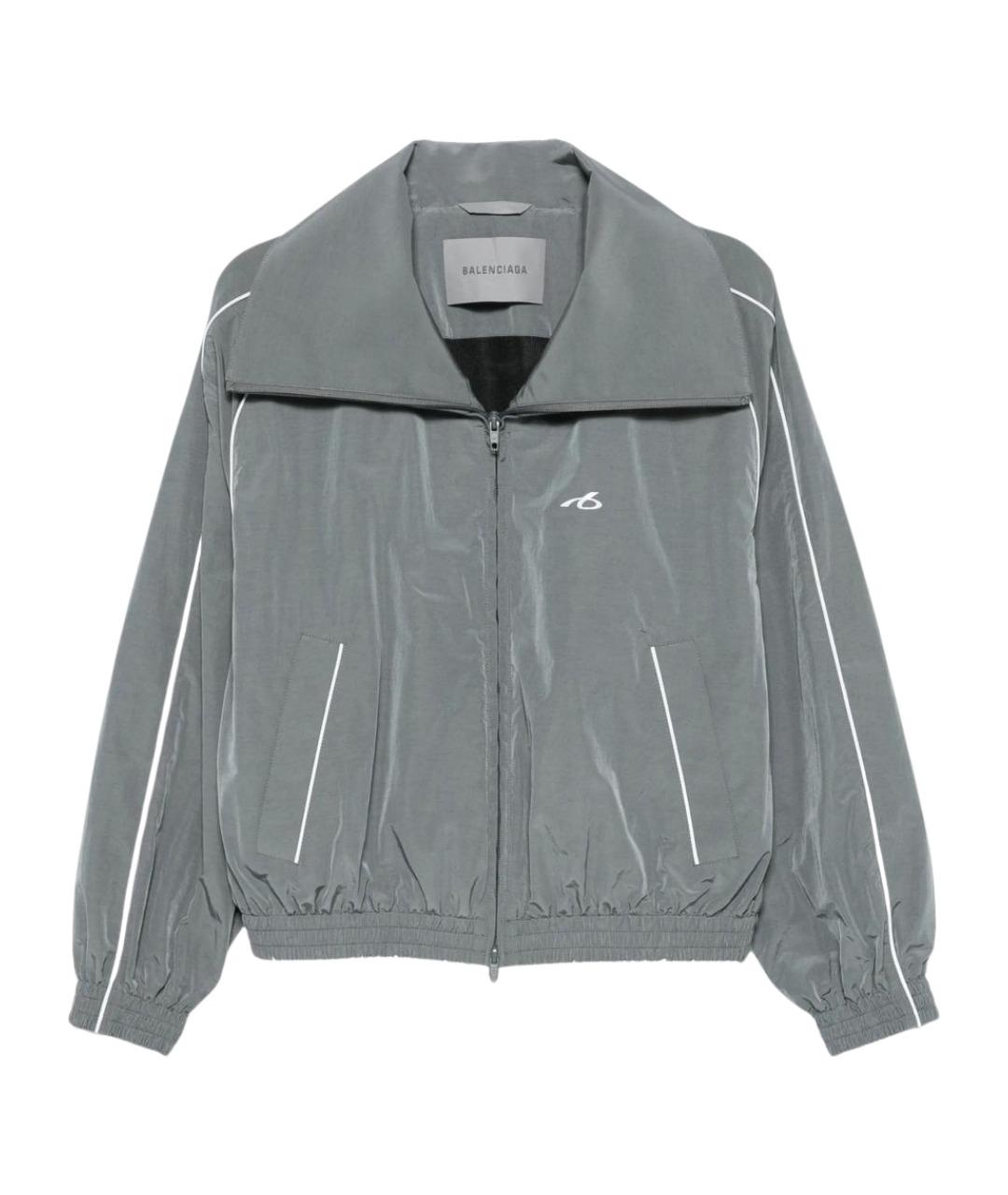 BALENCIAGA Серая полиэстеровая куртка, фото 1