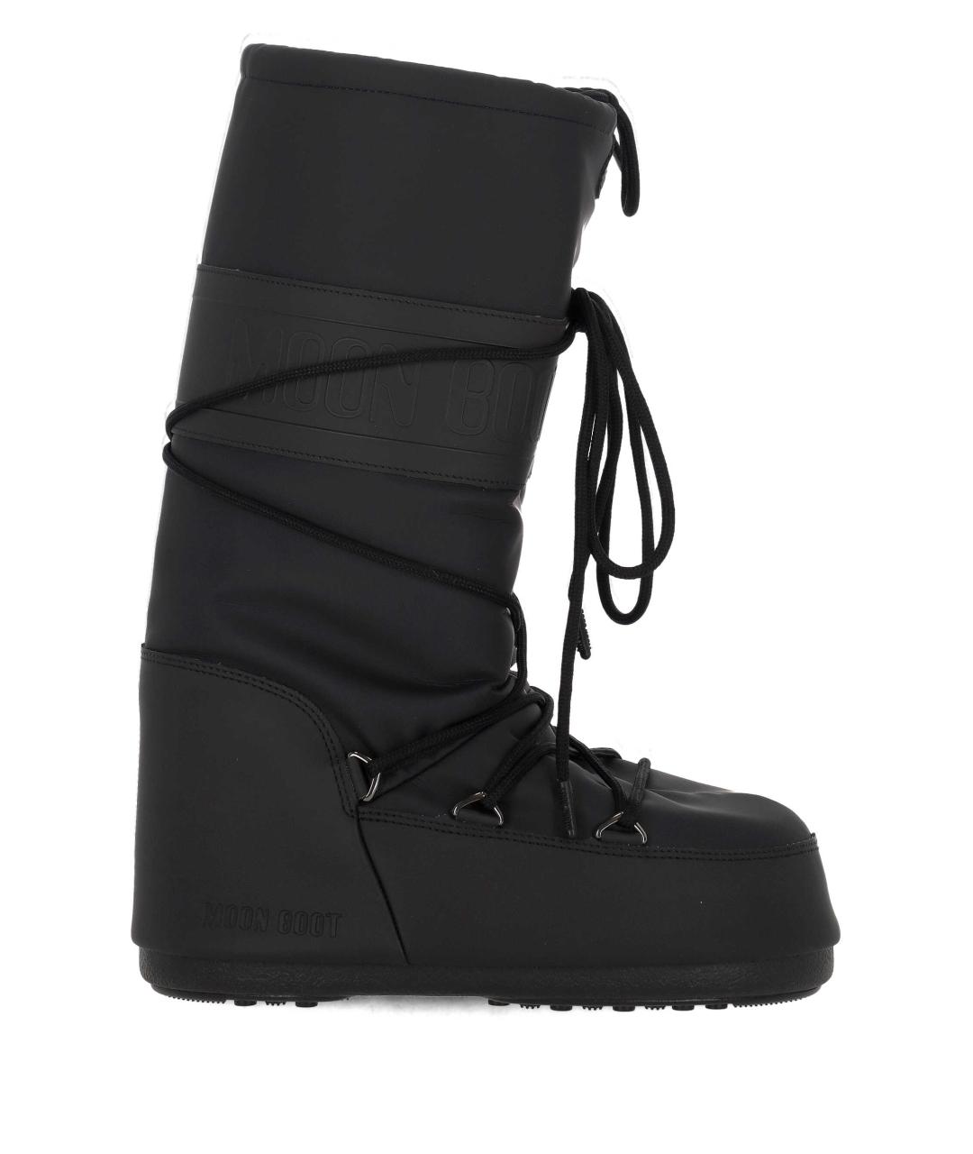 MOON BOOT Черные синтетические сапоги, фото 1