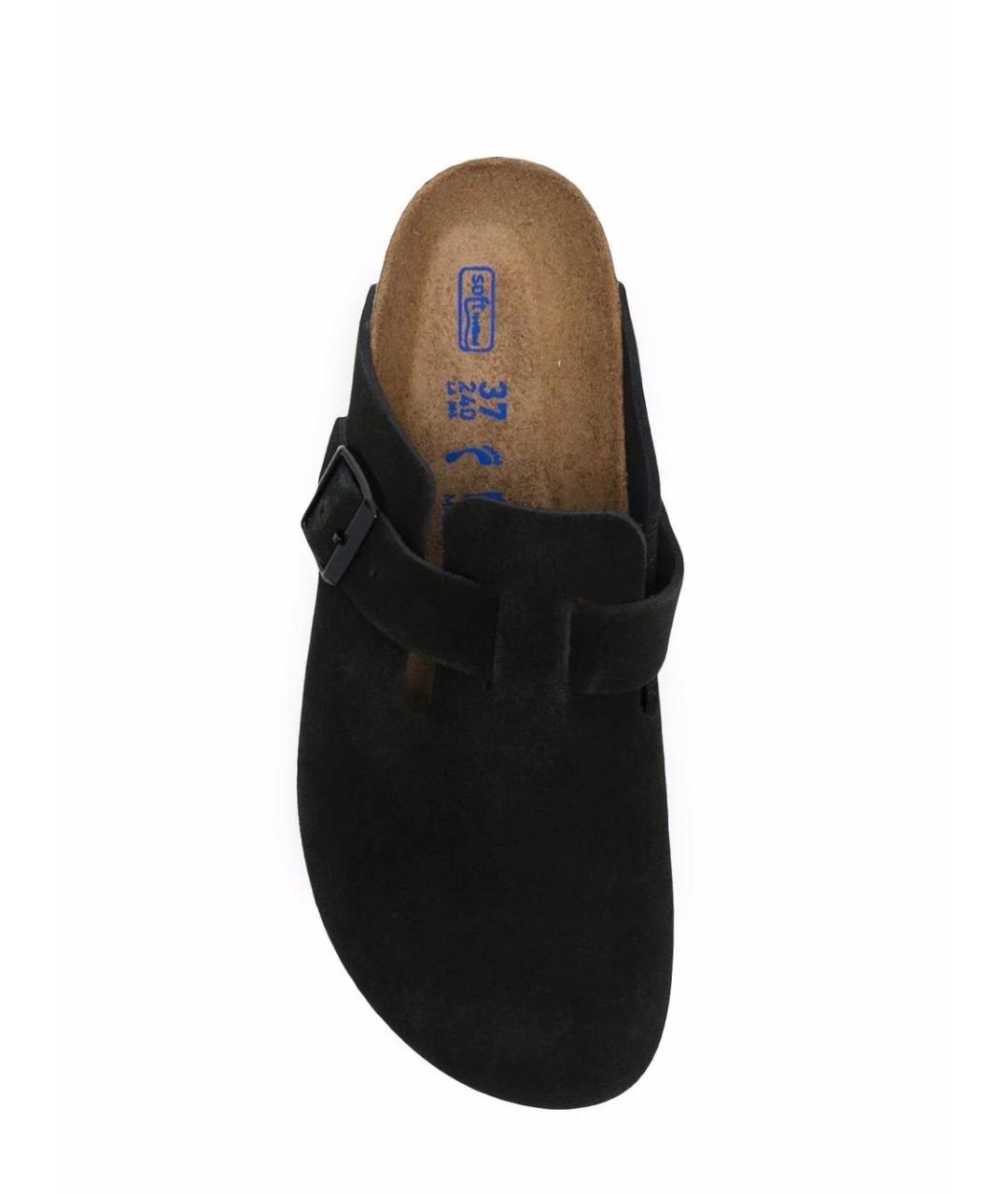 BIRKENSTOCK Черные замшевые сабо, фото 4
