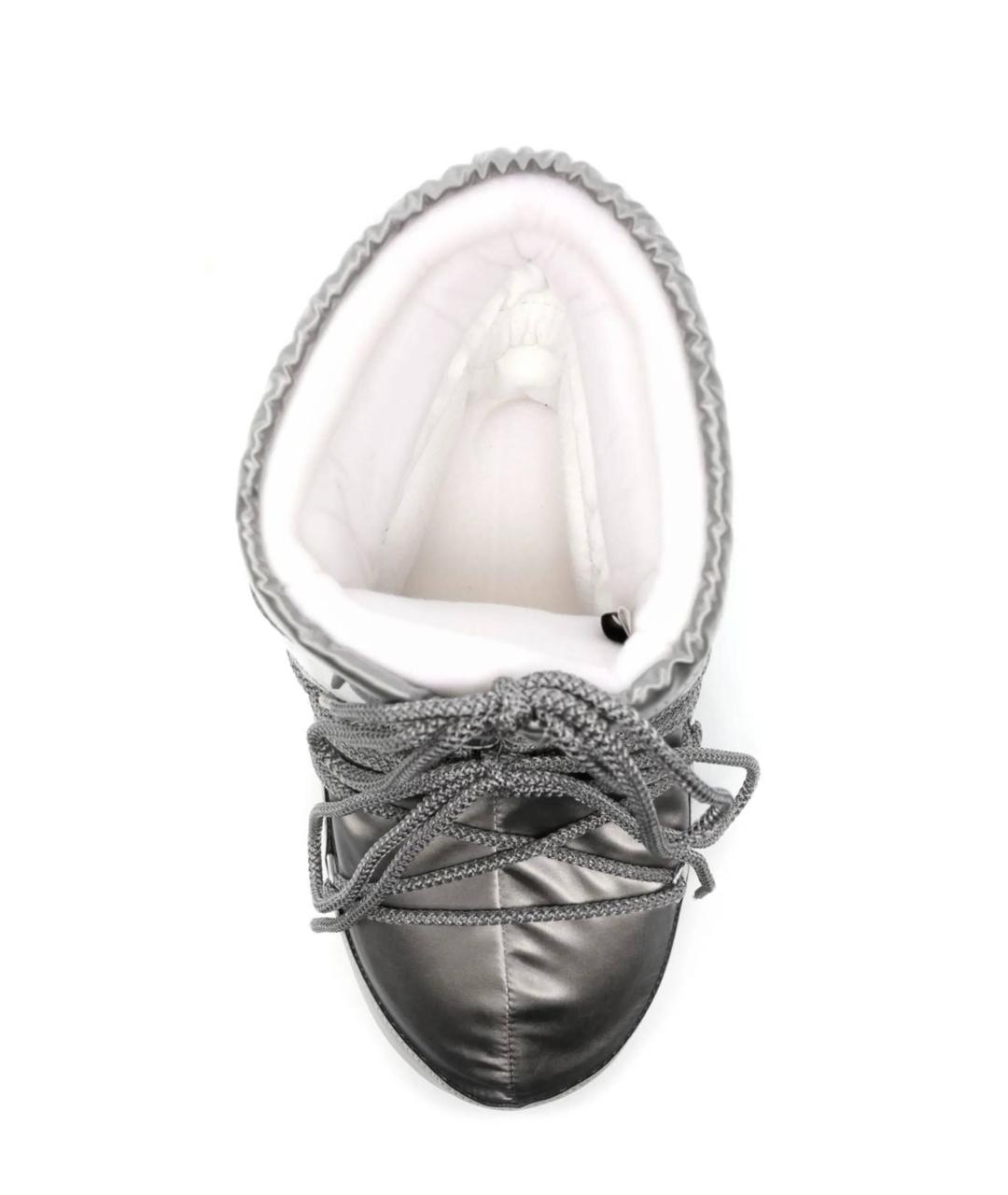 MOON BOOT Серебряные синтетические сапоги, фото 4