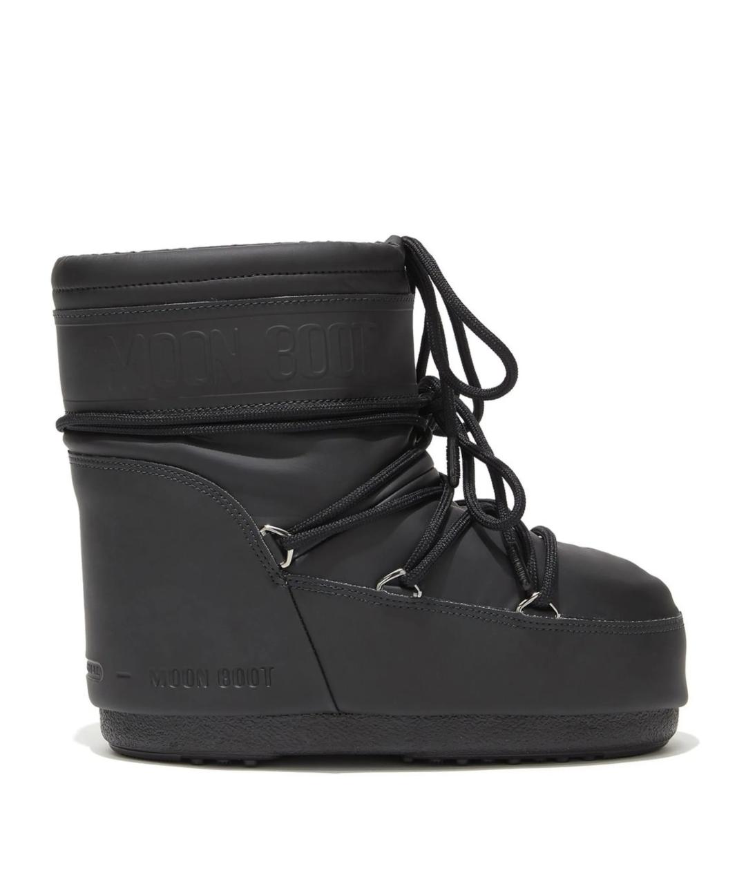 MOON BOOT Черные синтетические сапоги, фото 1