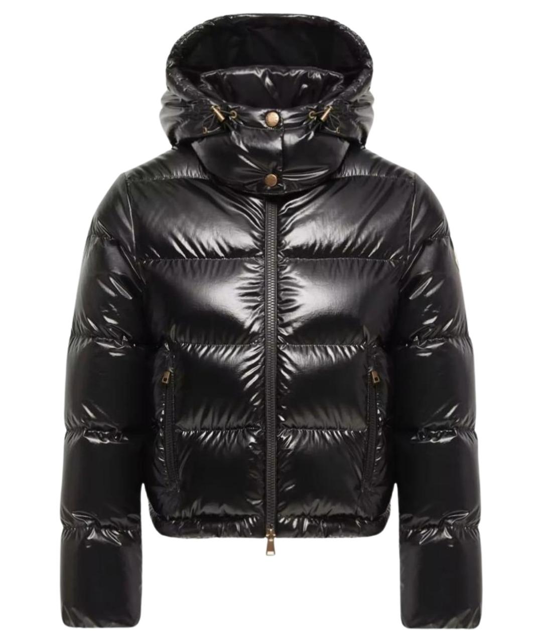 MONCLER Черный синтетический пуховик, фото 1
